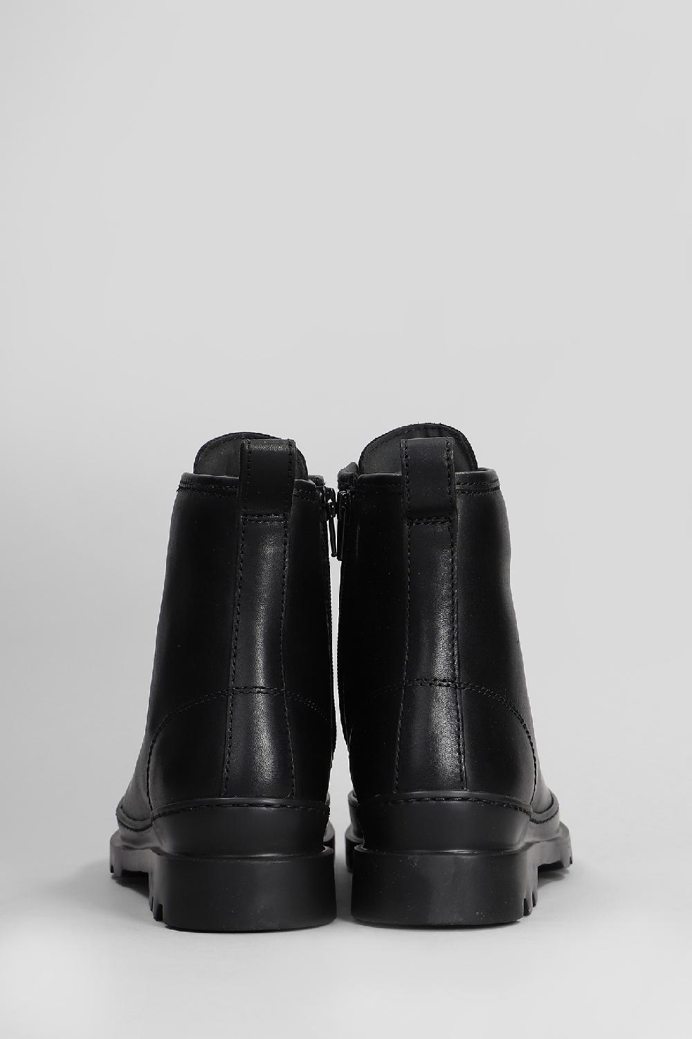 Deliberti Camper Anfibi Brutus In Pelle Nera Cod. 410147 - Deliberti The Luxury Shopping