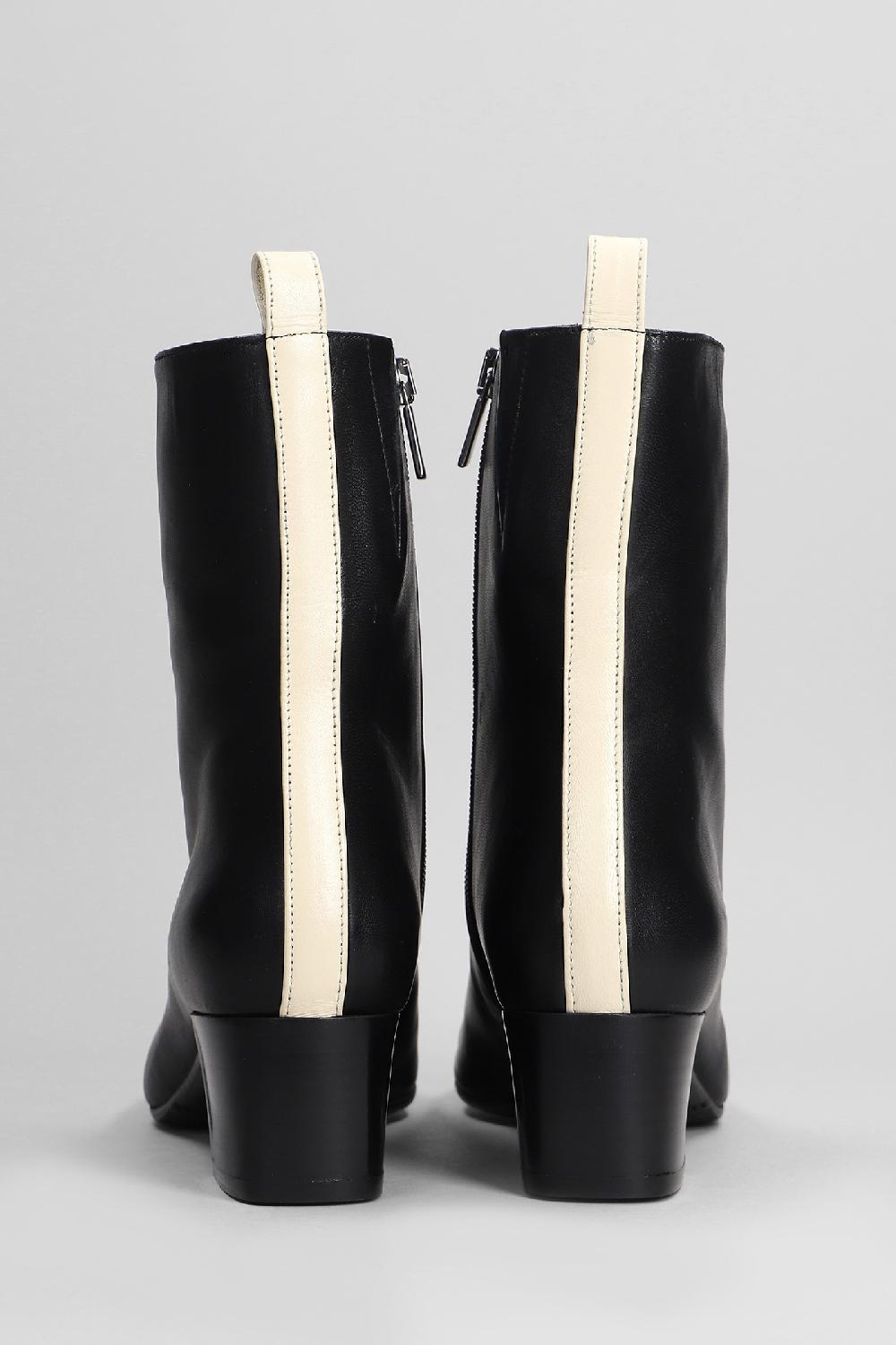 Deliberti Carel Tronchetti Tacco Alto Audrey In Pelle Nera Cod. 403889 - Deliberti The Luxury Shopping
