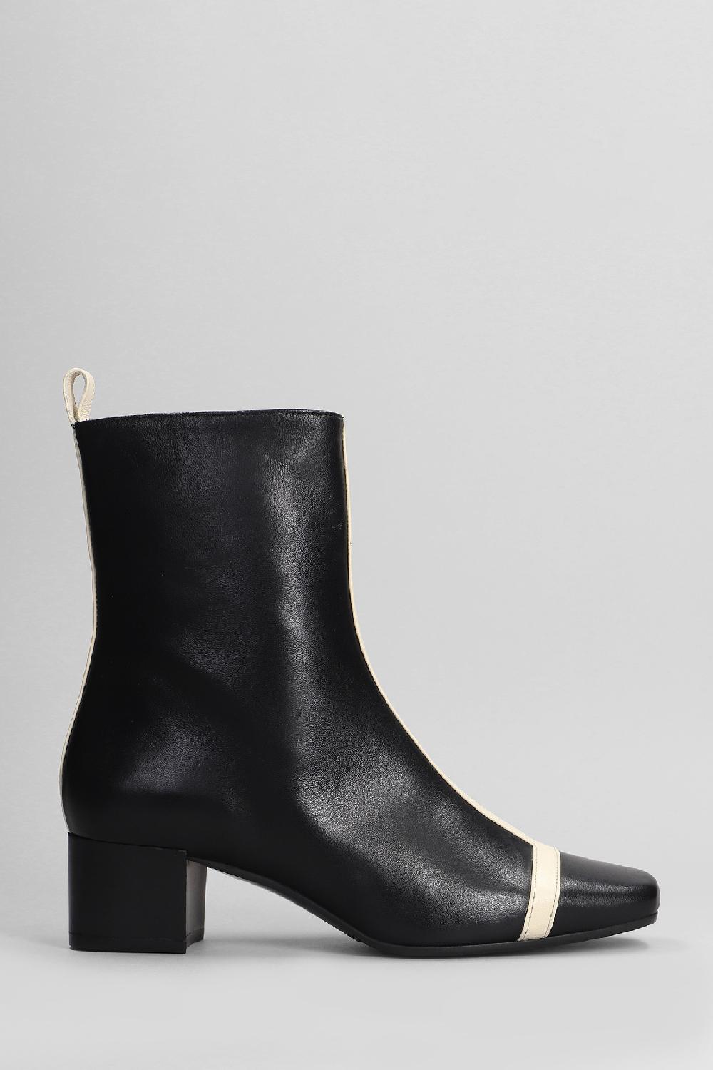 Deliberti Carel Tronchetti tacco alto audrey in pelle nera cod. 403889 - Deliberti The Luxury Shopping