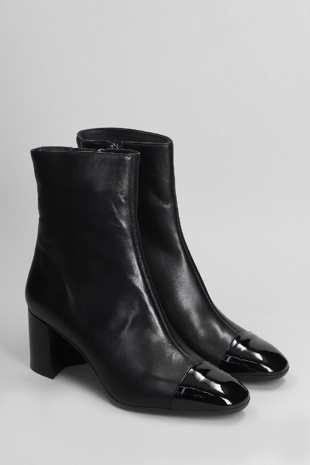Deliberti Carel Tronchetti Tacco Alto Esprit In Pelle Nera Cod. 403882 - Deliberti The Luxury Shopping