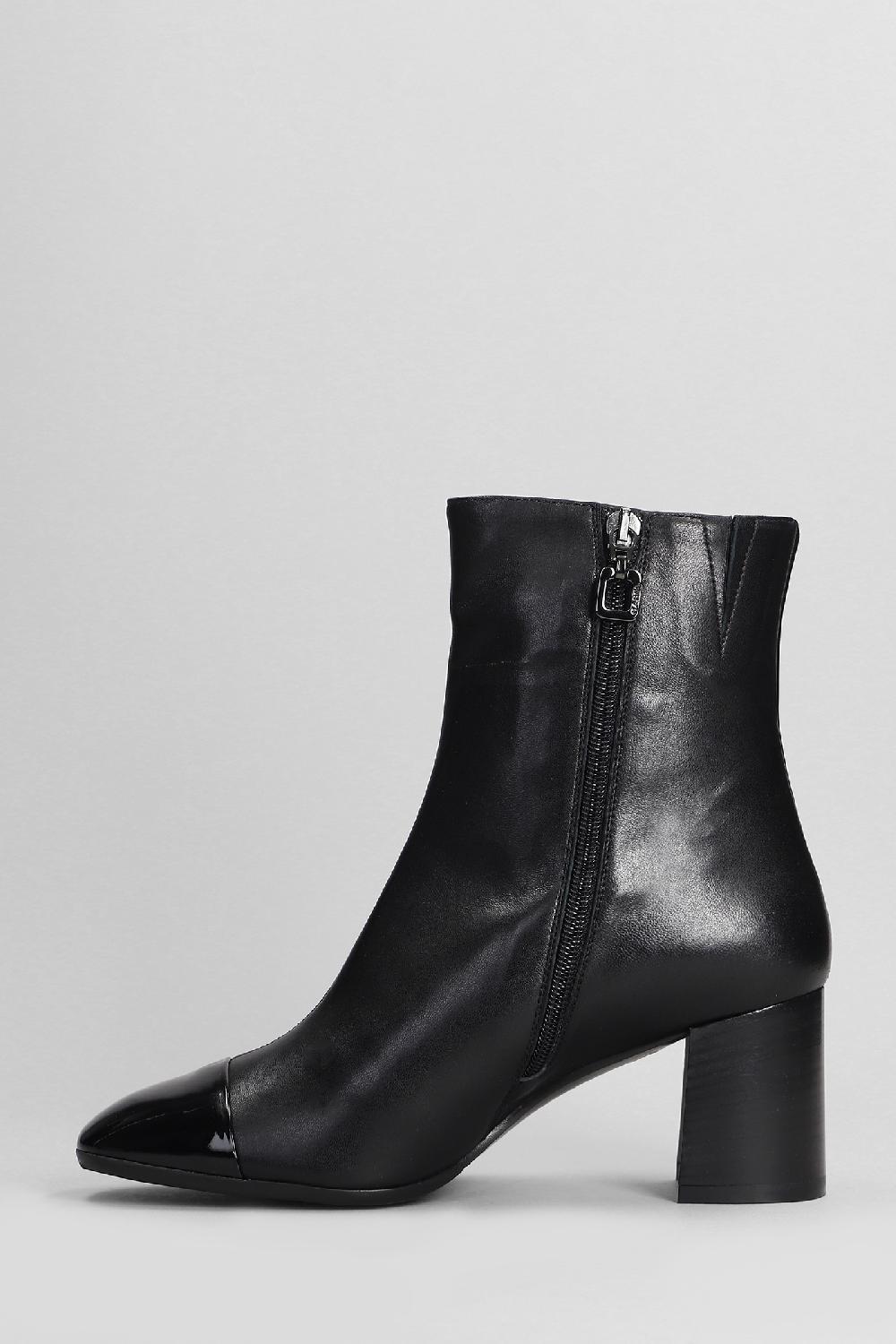 Deliberti Carel Tronchetti Tacco Alto Esprit In Pelle Nera Cod. 403882 - Deliberti The Luxury Shopping