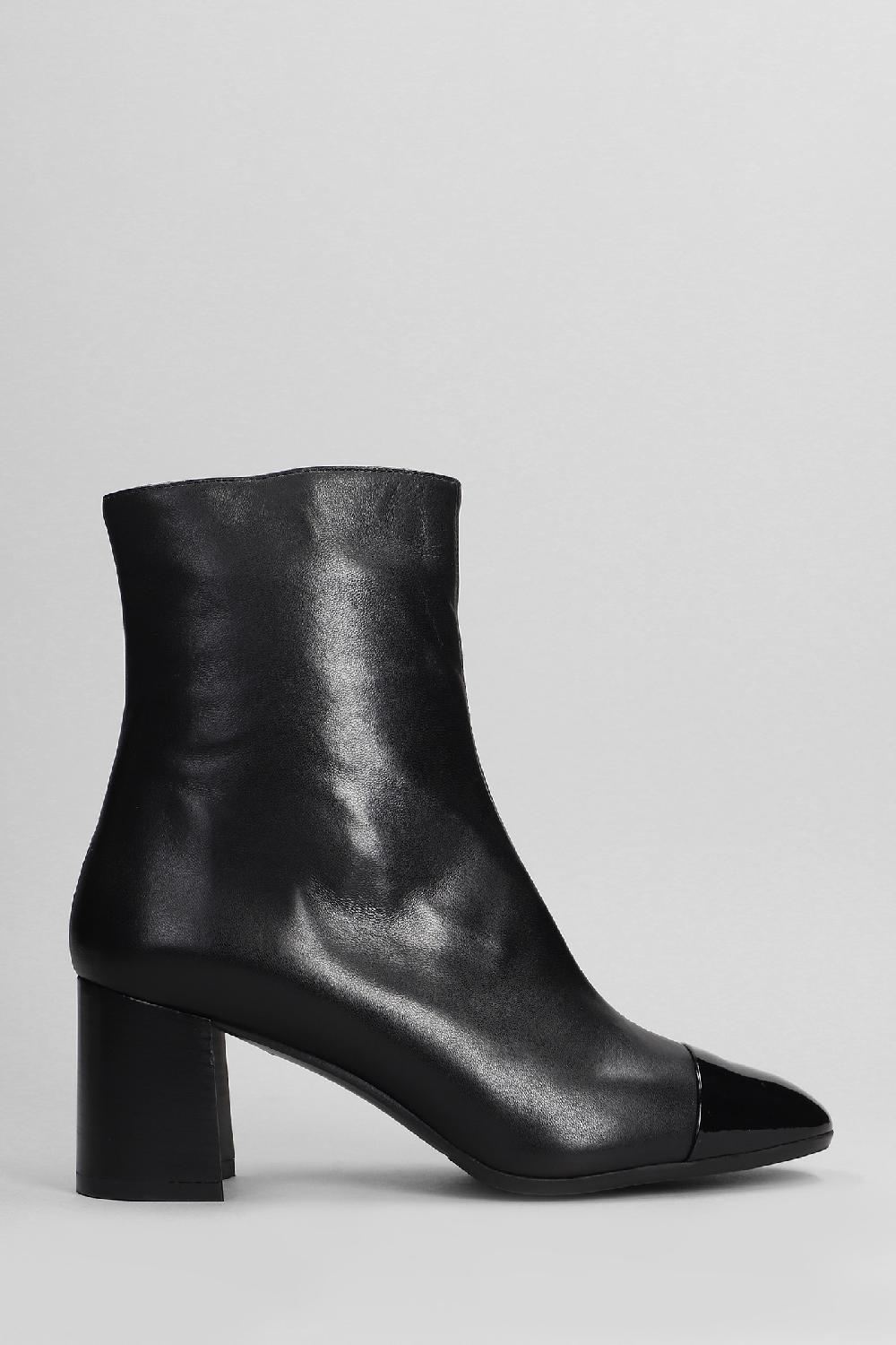Deliberti Carel Tronchetti tacco alto esprit in pelle nera cod. 403882 - Deliberti The Luxury Shopping