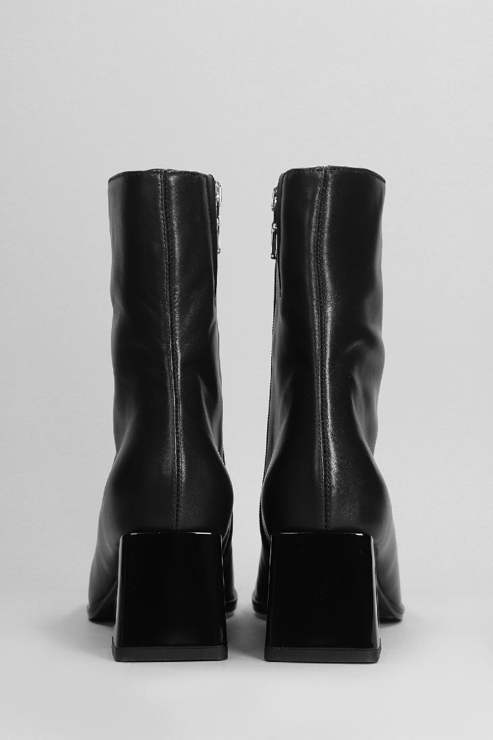 Deliberti Carel Tronchetti Tacco Alto Odeon In Pelle Nera Cod. 403886 - Deliberti The Luxury Shopping