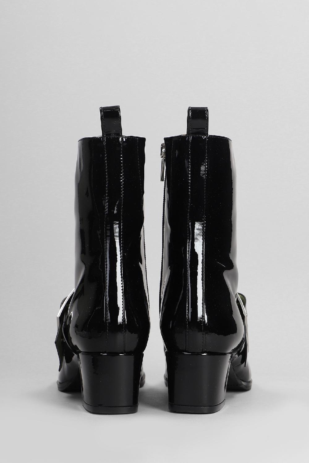 Deliberti Carel Tronchetti Tacco Alto Rock In Vernice Nera Cod. 403890 - Deliberti The Luxury Shopping