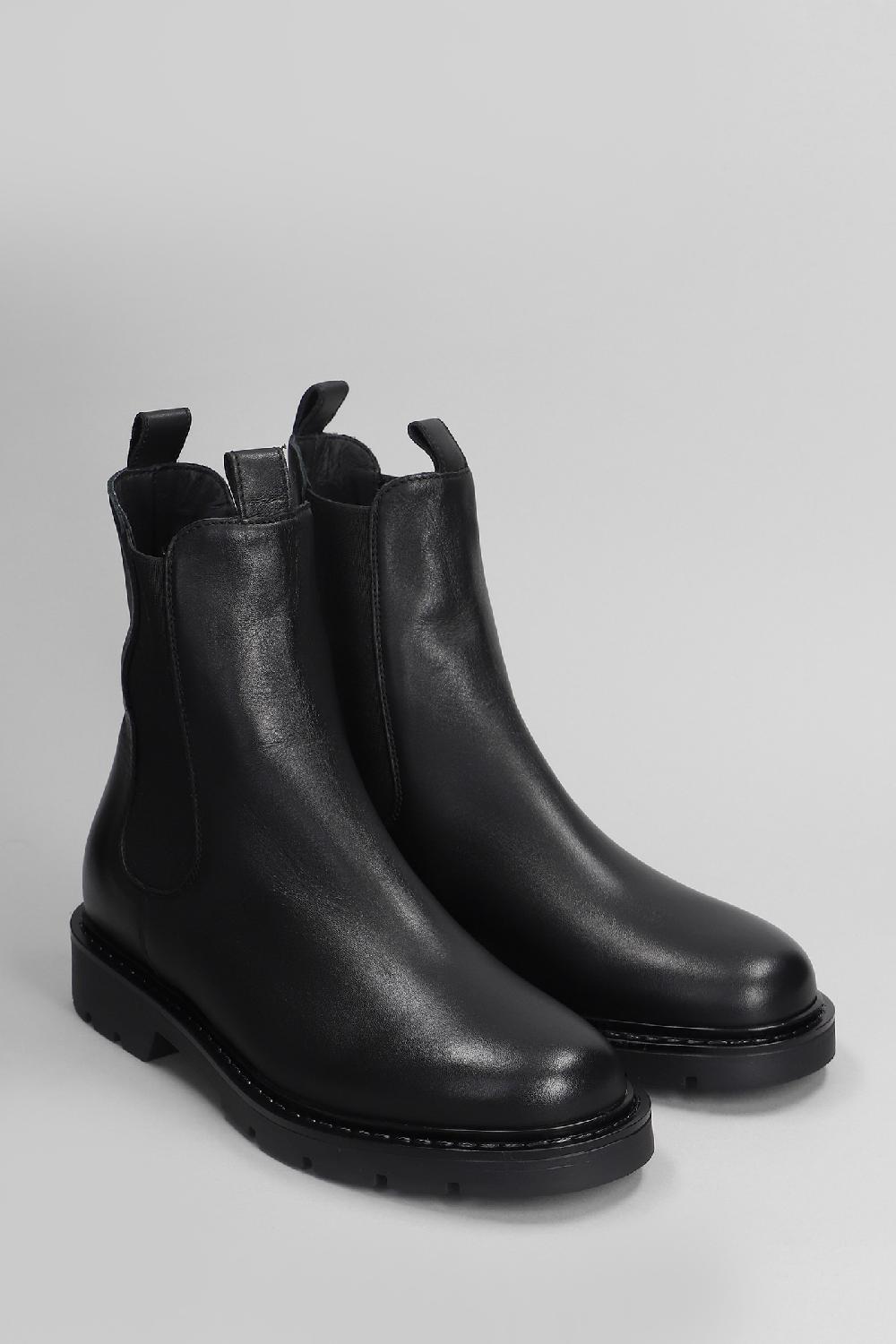 Deliberti Carmens Anfibi Brit Beat In Pelle Nera Cod. 405794 - Deliberti The Luxury Shopping