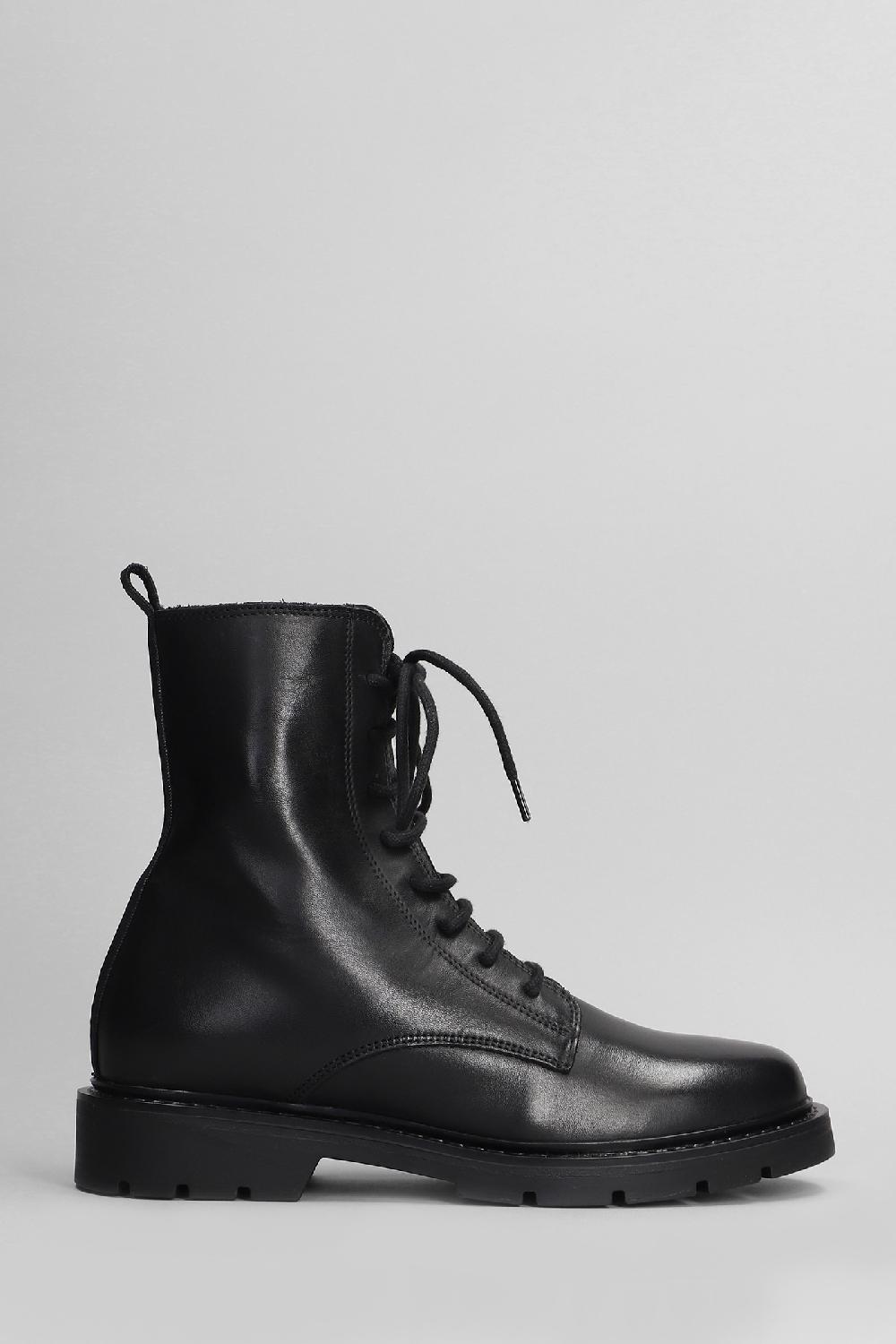 Deliberti Carmens Anfibi brit daily in pelle nera cod. 405797 - Deliberti The Luxury Shopping