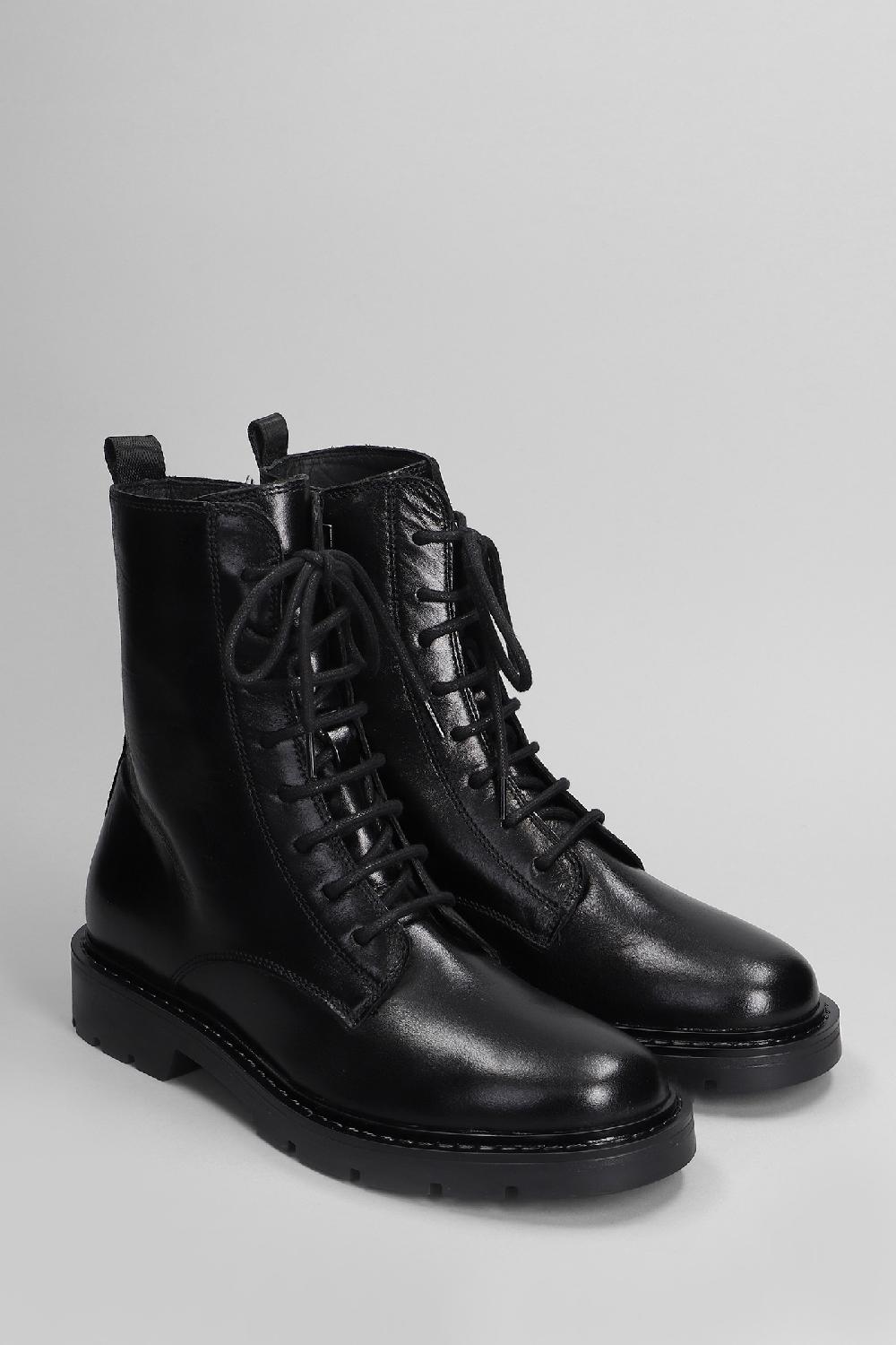 Deliberti Carmens Anfibi Brit Daily In Pelle Nera Cod. 405798 - Deliberti The Luxury Shopping