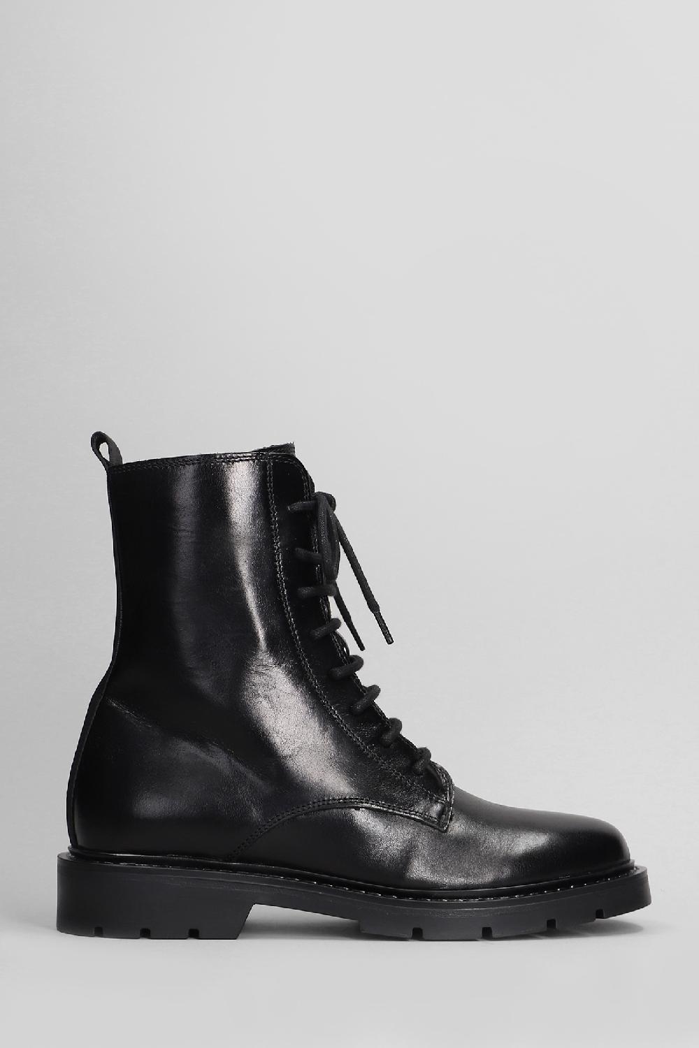 Deliberti Carmens Anfibi brit daily in pelle nera cod. 405798 - Deliberti The Luxury Shopping