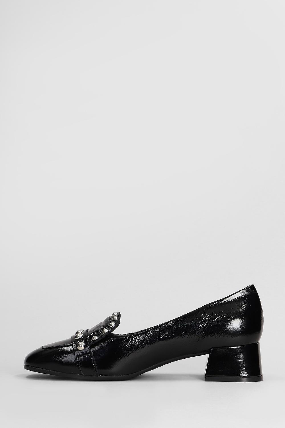 Deliberti Carmens Decollete Rose Stud In Vernice Nera Cod. 407135 - Deliberti The Luxury Shopping