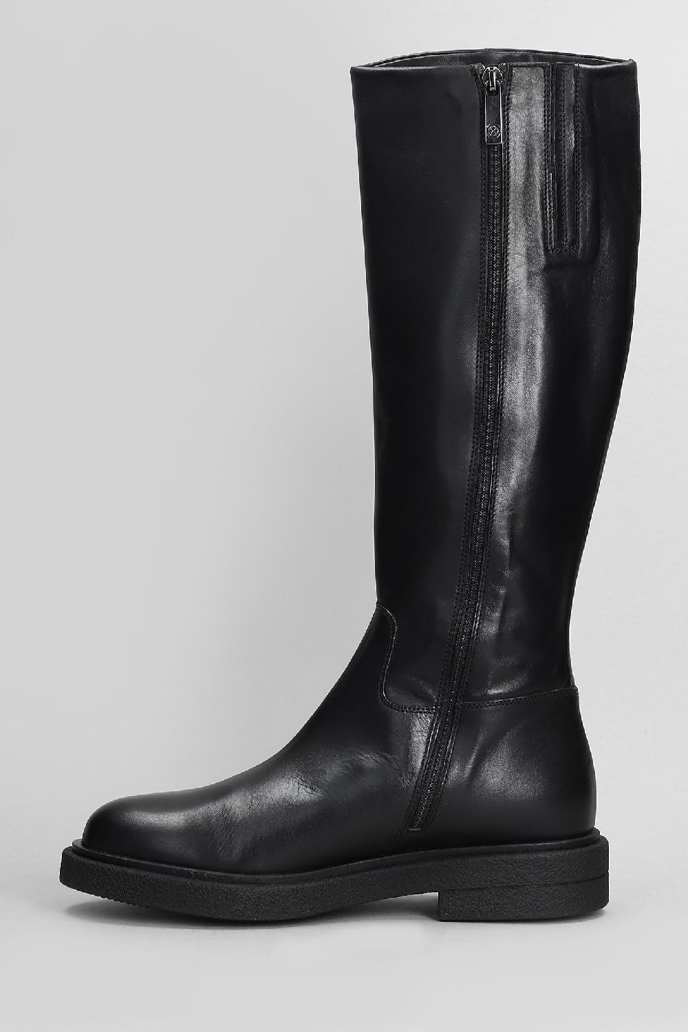 Deliberti Carmens Stivali Tacco Basso Brook Boot In Pelle Nera Cod. 408521 - Deliberti The Luxury Shopping