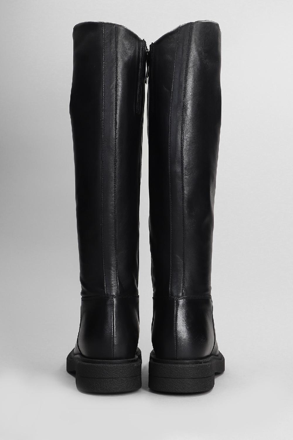 Deliberti Carmens Stivali Tacco Basso Brook Boot In Pelle Nera Cod. 408521 - Deliberti The Luxury Shopping