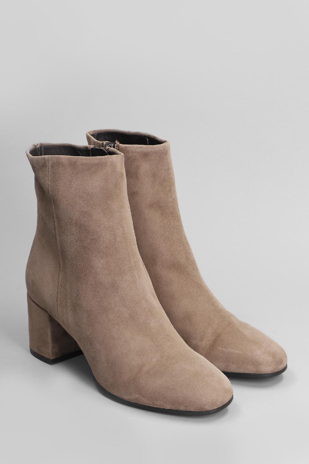 Deliberti Carmens Tronchetti Tacco Alto Amber Daily In Camoscio Taupe Cod. 405803 - Deliberti The Luxury Shopping