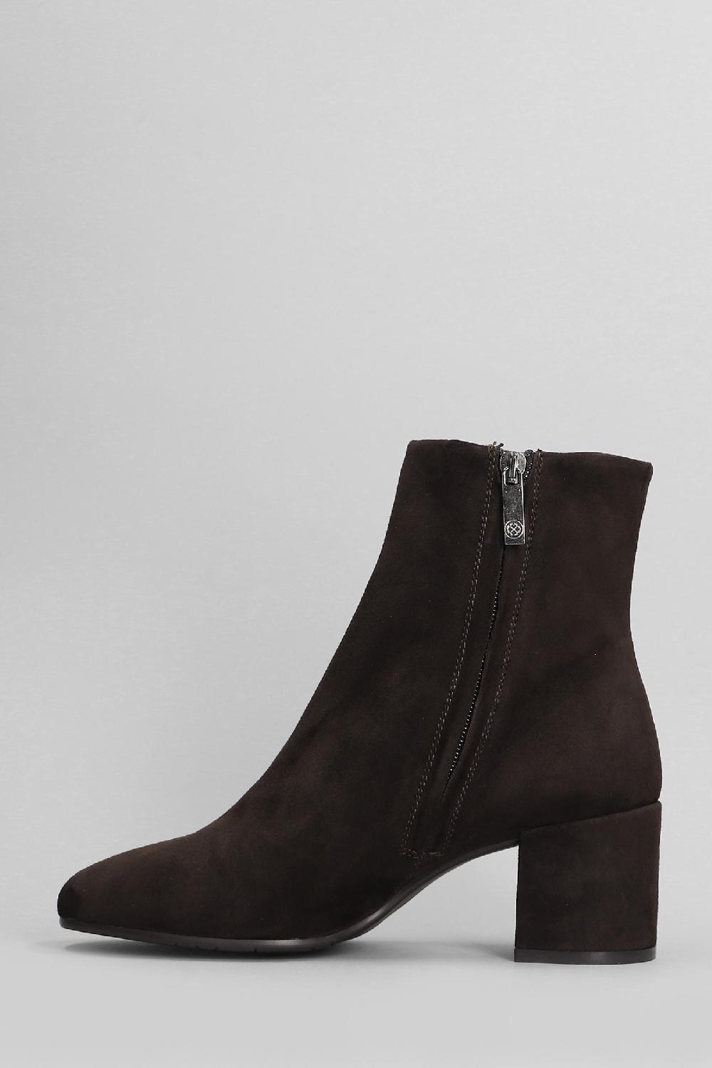 Deliberti Carmens Tronchetti Tacco Alto Amber Daily In Camoscio Testa Di Moro Cod. 405802 - Deliberti The Luxury Shopping