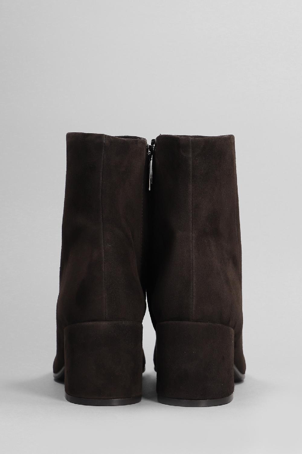 Deliberti Carmens Tronchetti Tacco Alto Amber Daily In Camoscio Testa Di Moro Cod. 405802 - Deliberti The Luxury Shopping