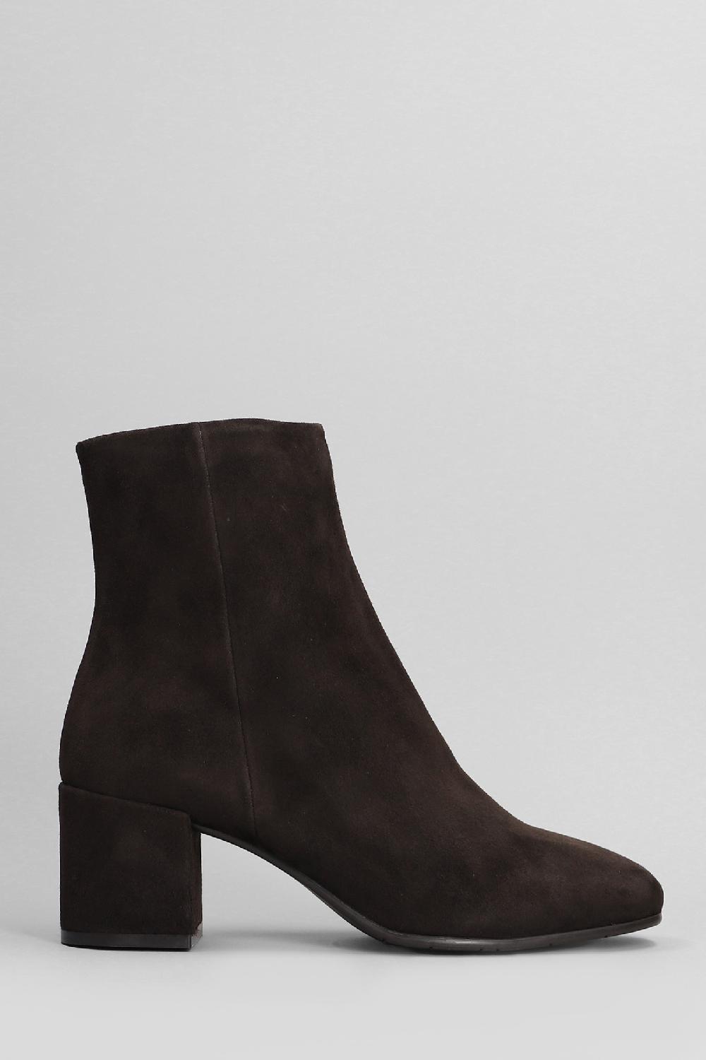 Deliberti Carmens Tronchetti tacco alto amber daily in camoscio testa di moro cod. 405802 - Deliberti The Luxury Shopping
