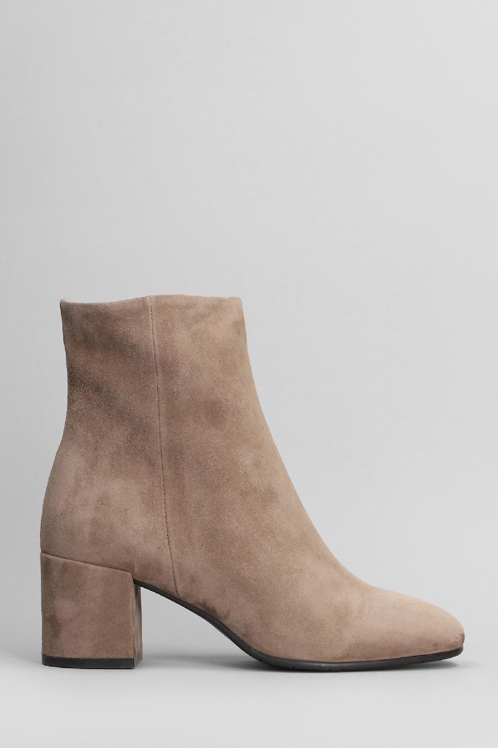 Deliberti Carmens Tronchetti tacco alto amber daily in camoscio taupe cod. 405803 - Deliberti The Luxury Shopping