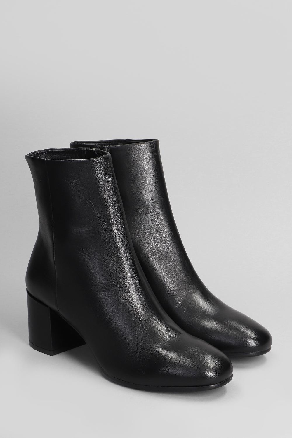 Deliberti Carmens Tronchetti Tacco Alto Amber Daily In Pelle Nera Cod. 405805 - Deliberti The Luxury Shopping
