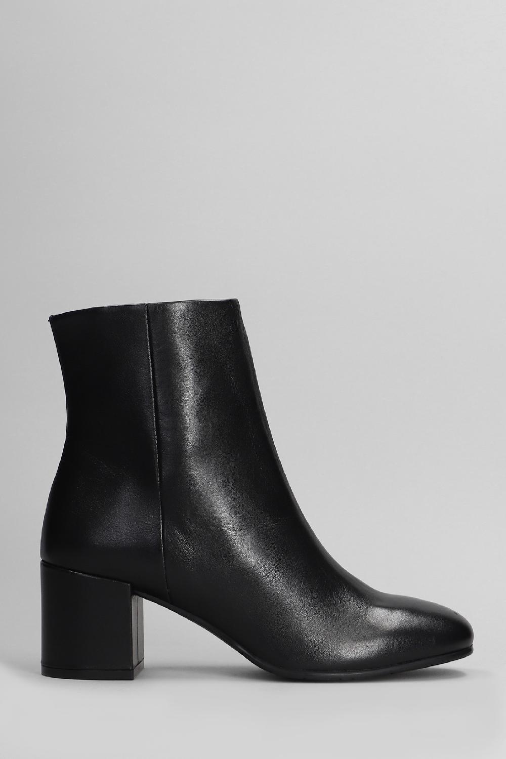 Deliberti Carmens Tronchetti tacco alto amber daily in pelle nera cod. 405805 - Deliberti The Luxury Shopping