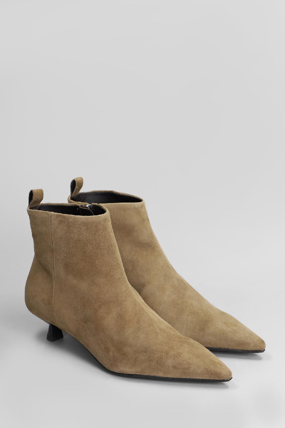 Deliberti Carmens Tronchetti Tacco Alto Demi Low In Camoscio Taupe Cod. 408524 - Deliberti The Luxury Shopping
