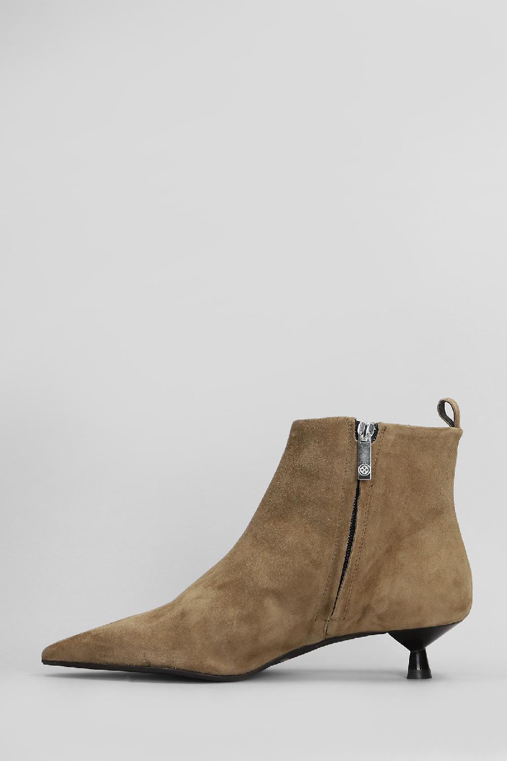 Deliberti Carmens Tronchetti Tacco Alto Demi Low In Camoscio Taupe Cod. 408524 - Deliberti The Luxury Shopping