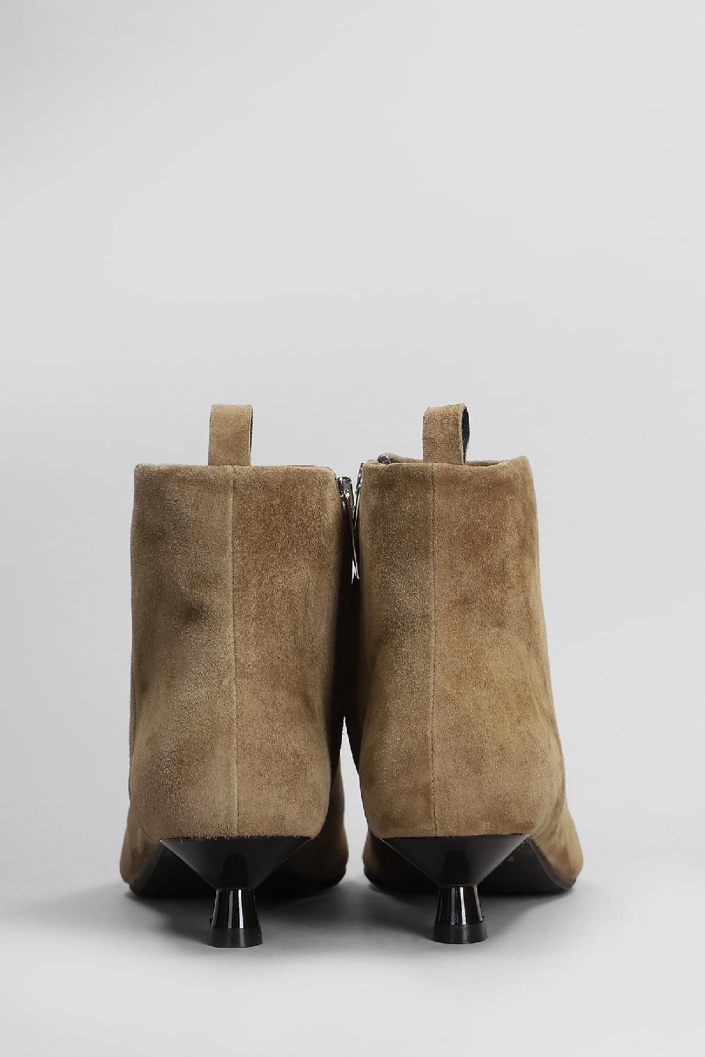 Deliberti Carmens Tronchetti Tacco Alto Demi Low In Camoscio Taupe Cod. 408524 - Deliberti The Luxury Shopping