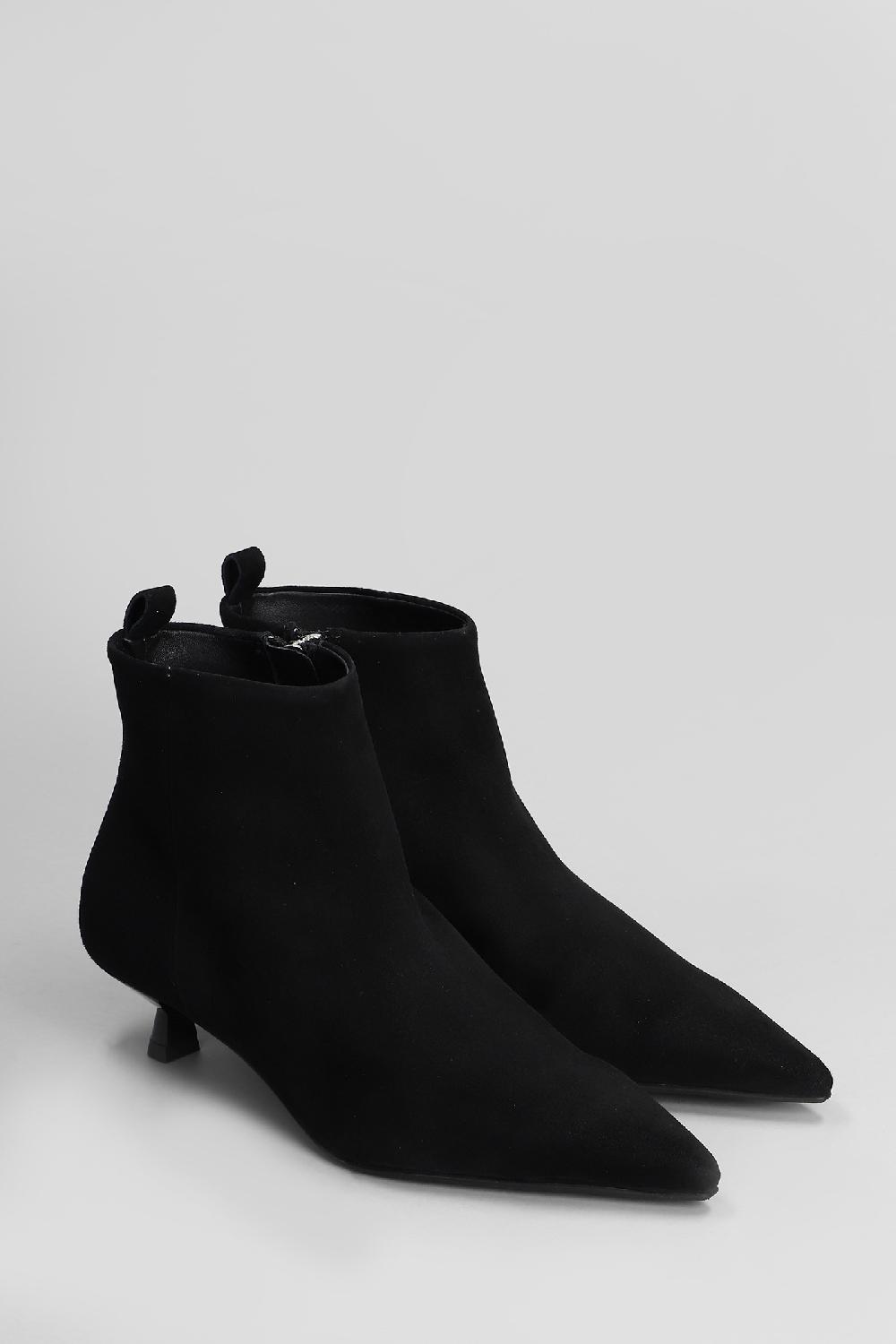 Deliberti Carmens Tronchetti Tacco Alto Demi Low In Camoscio Nero Cod. 408523 - Deliberti The Luxury Shopping