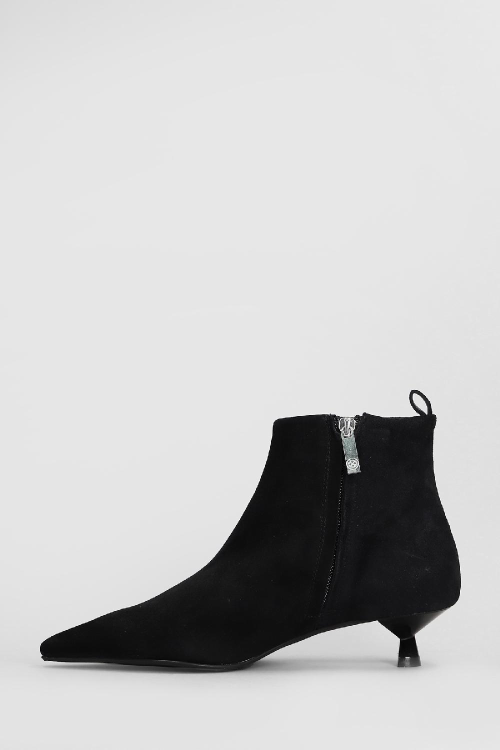 Deliberti Carmens Tronchetti Tacco Alto Demi Low In Camoscio Nero Cod. 408523 - Deliberti The Luxury Shopping