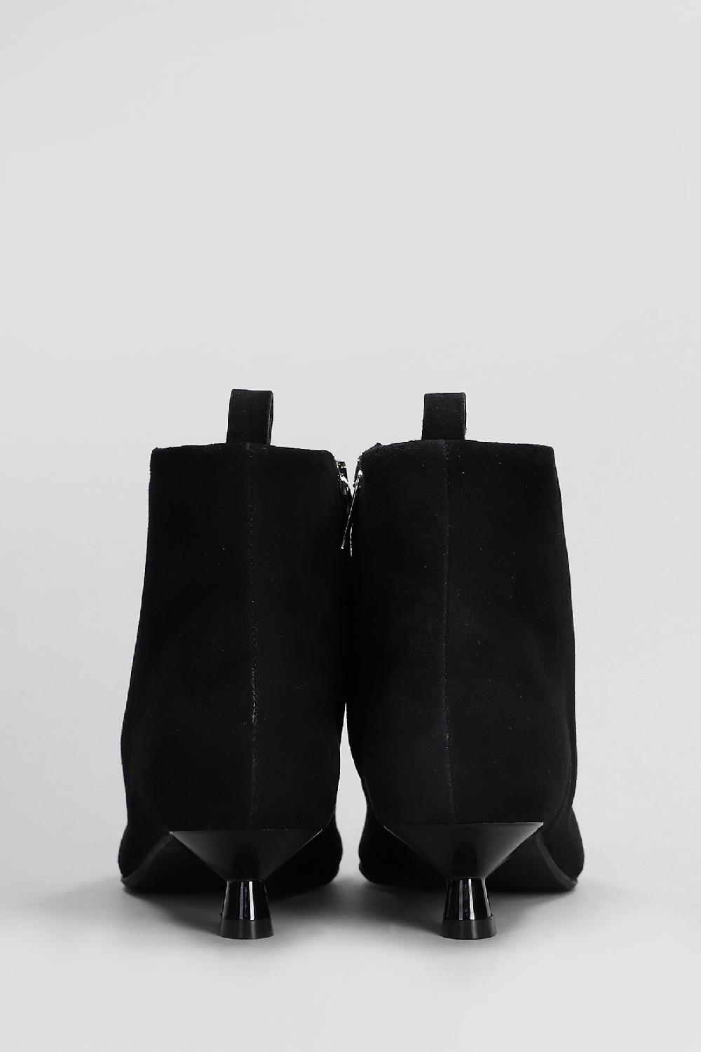 Deliberti Carmens Tronchetti Tacco Alto Demi Low In Camoscio Nero Cod. 408523 - Deliberti The Luxury Shopping