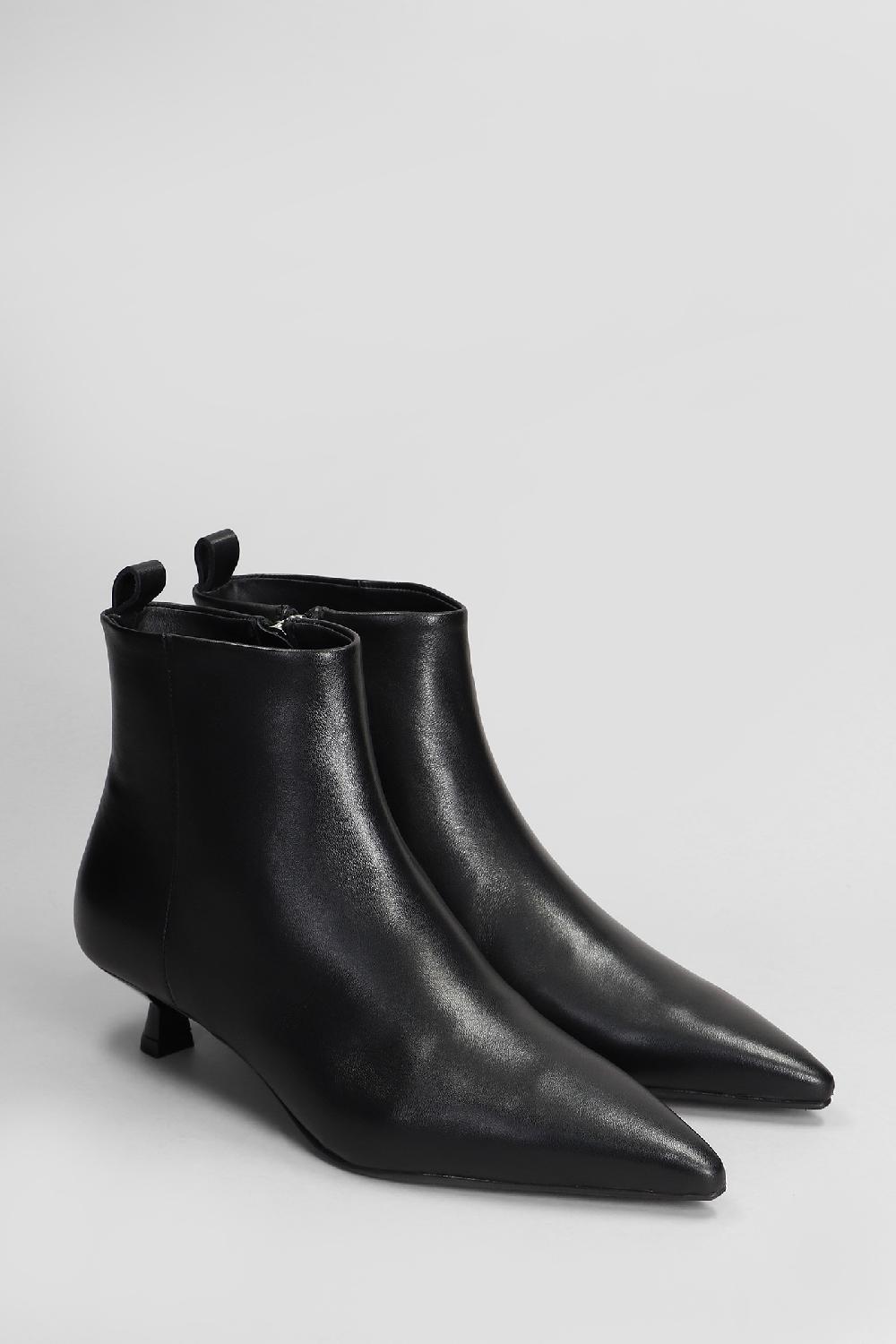 Deliberti Carmens Tronchetti Tacco Alto Demi Low In Pelle Nera Cod. 407138 - Deliberti The Luxury Shopping