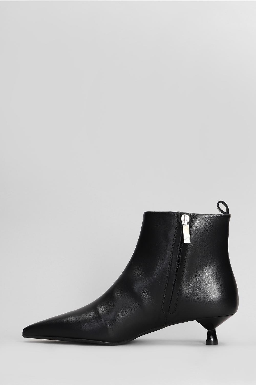 Deliberti Carmens Tronchetti Tacco Alto Demi Low In Pelle Nera Cod. 407138 - Deliberti The Luxury Shopping