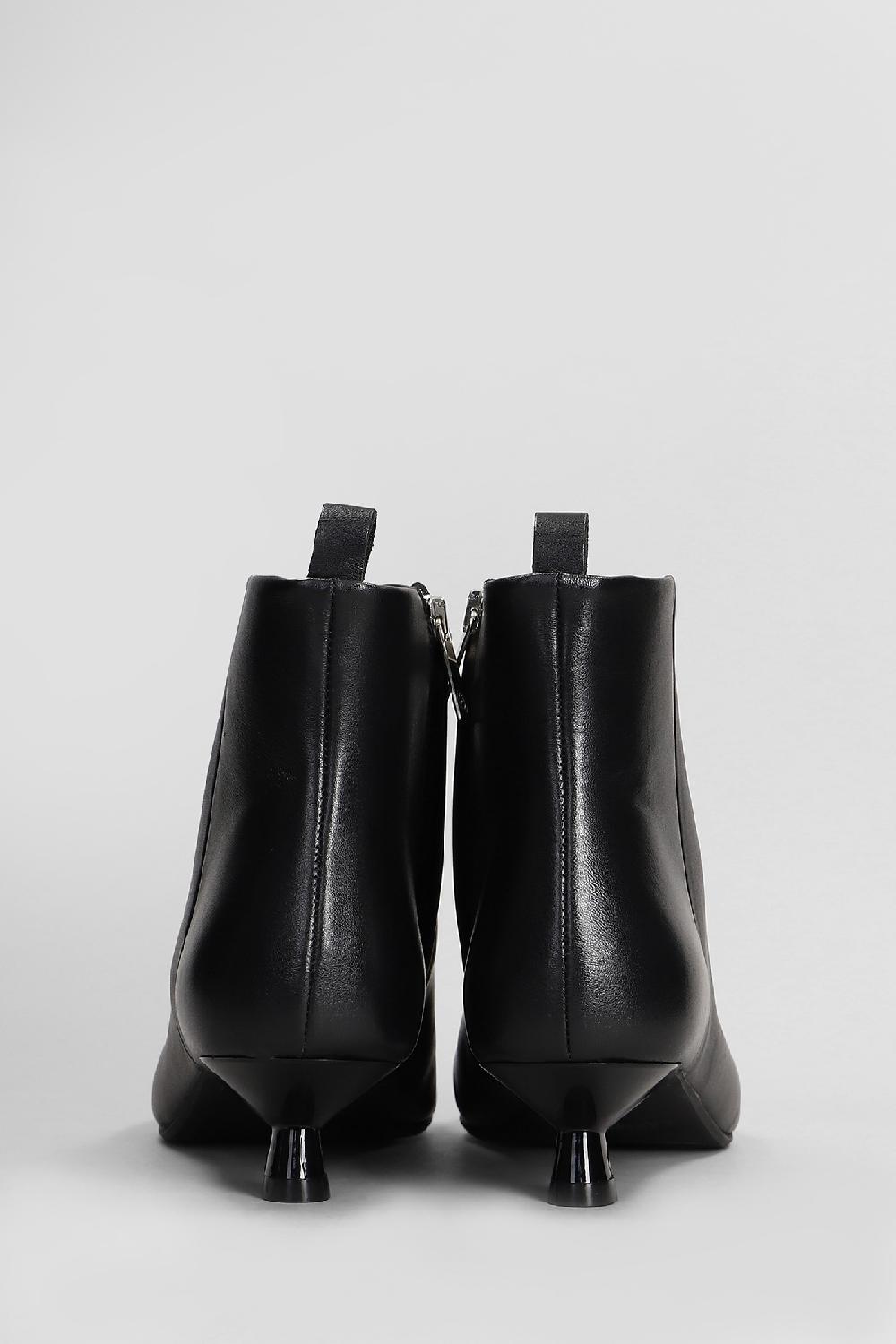 Deliberti Carmens Tronchetti Tacco Alto Demi Low In Pelle Nera Cod. 407138 - Deliberti The Luxury Shopping