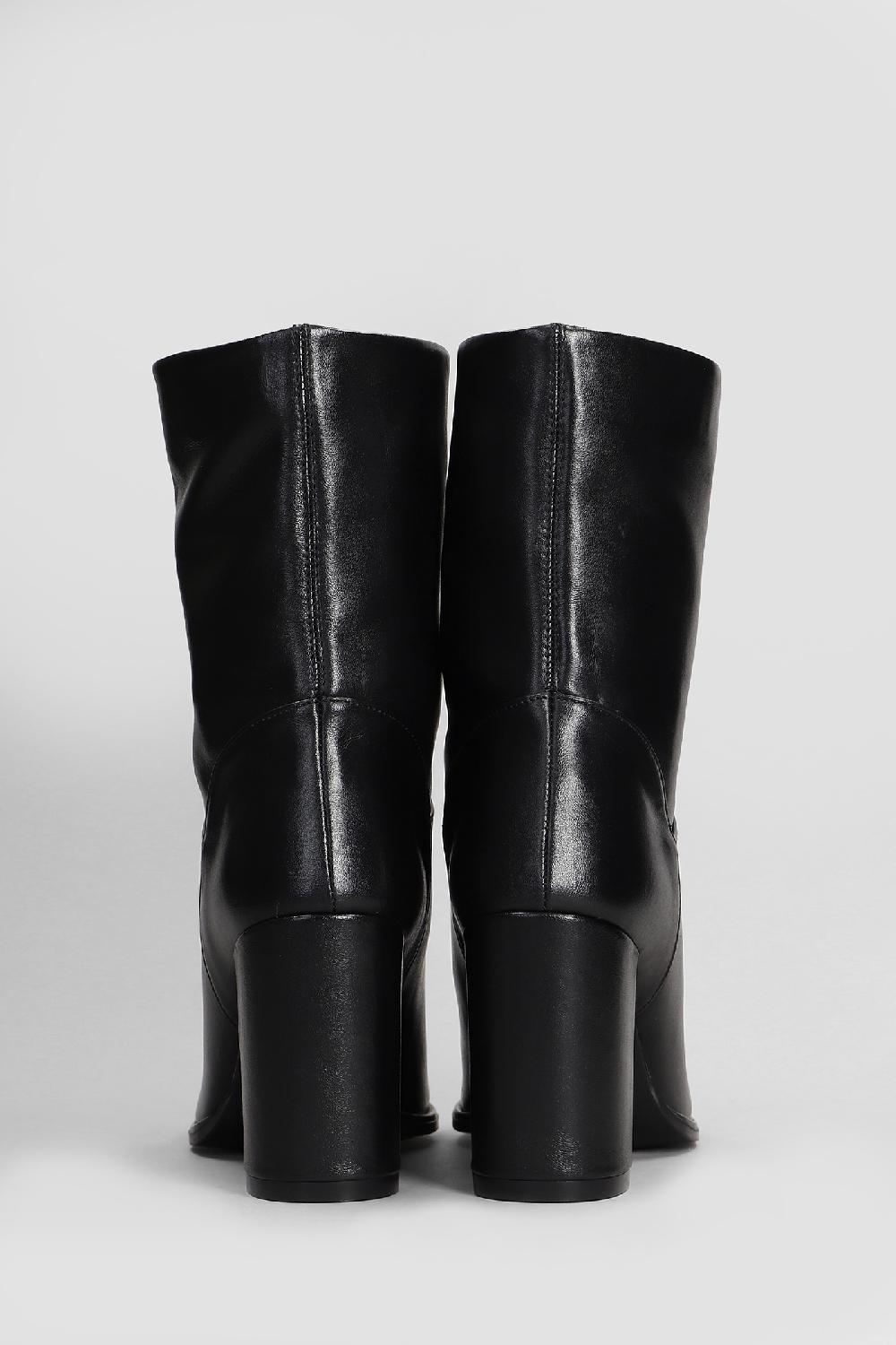 Deliberti Carmens Tronchetti Tacco Alto Gloria Mid In Pelle Nera Cod. 409428 - Deliberti The Luxury Shopping