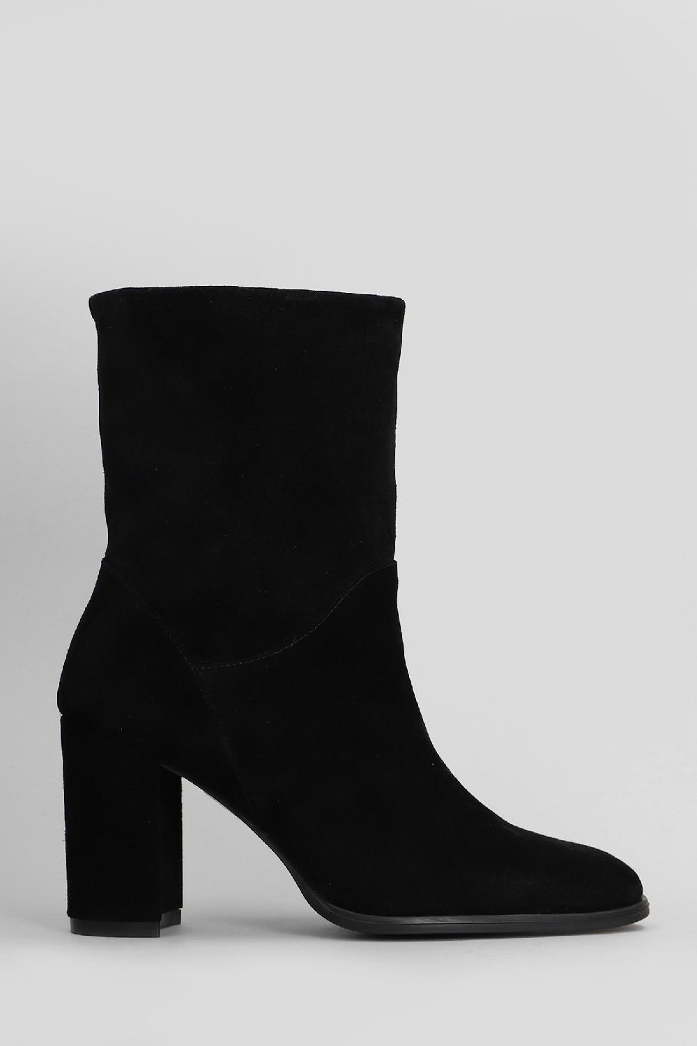 Deliberti Carmens Tronchetti tacco alto gloria mid m in camoscio nero cod. 409429 - Deliberti The Luxury Shopping