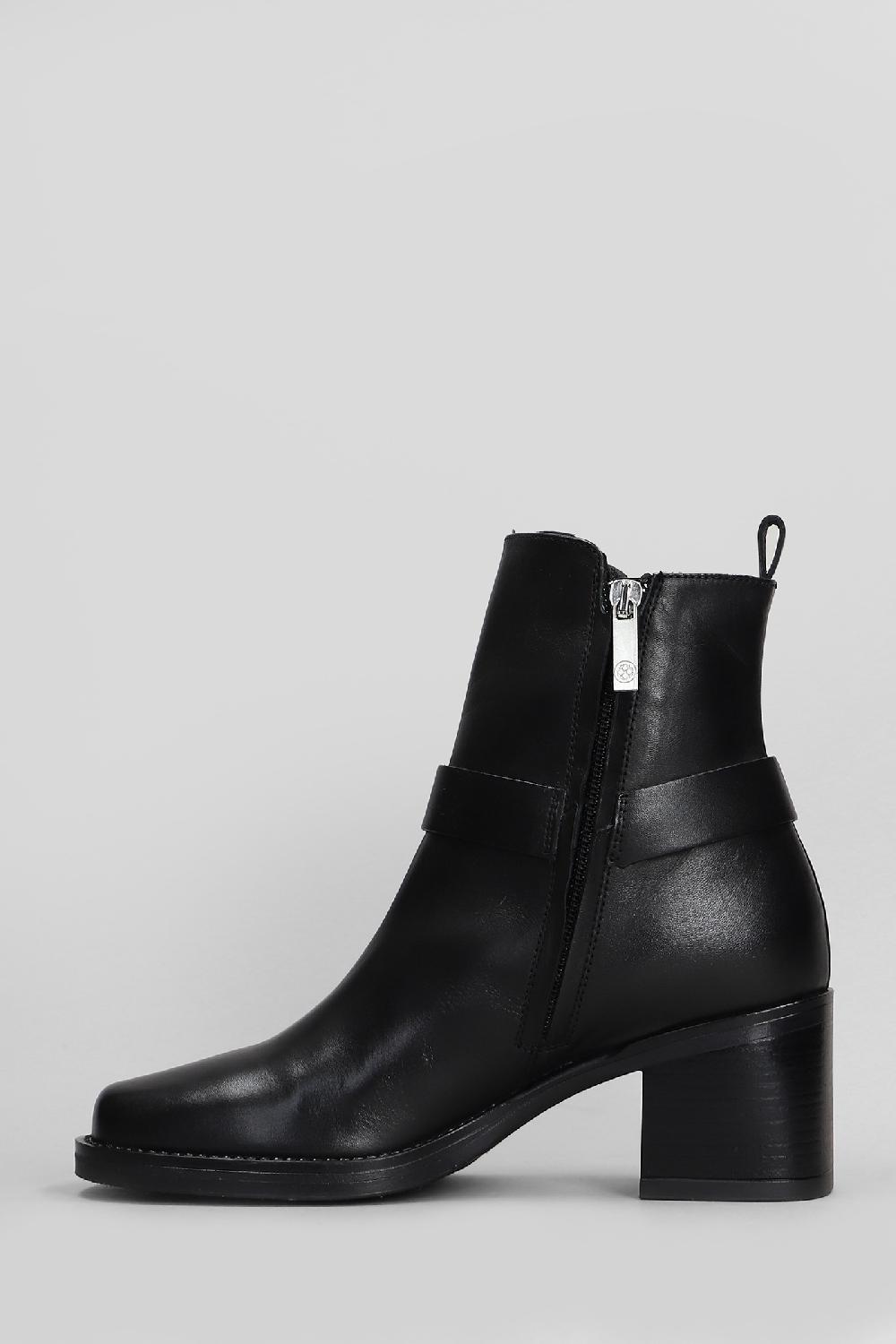 Deliberti Carmens Tronchetti Tacco Alto Holly Ring In Pelle Nera Cod. 409427 - Deliberti The Luxury Shopping
