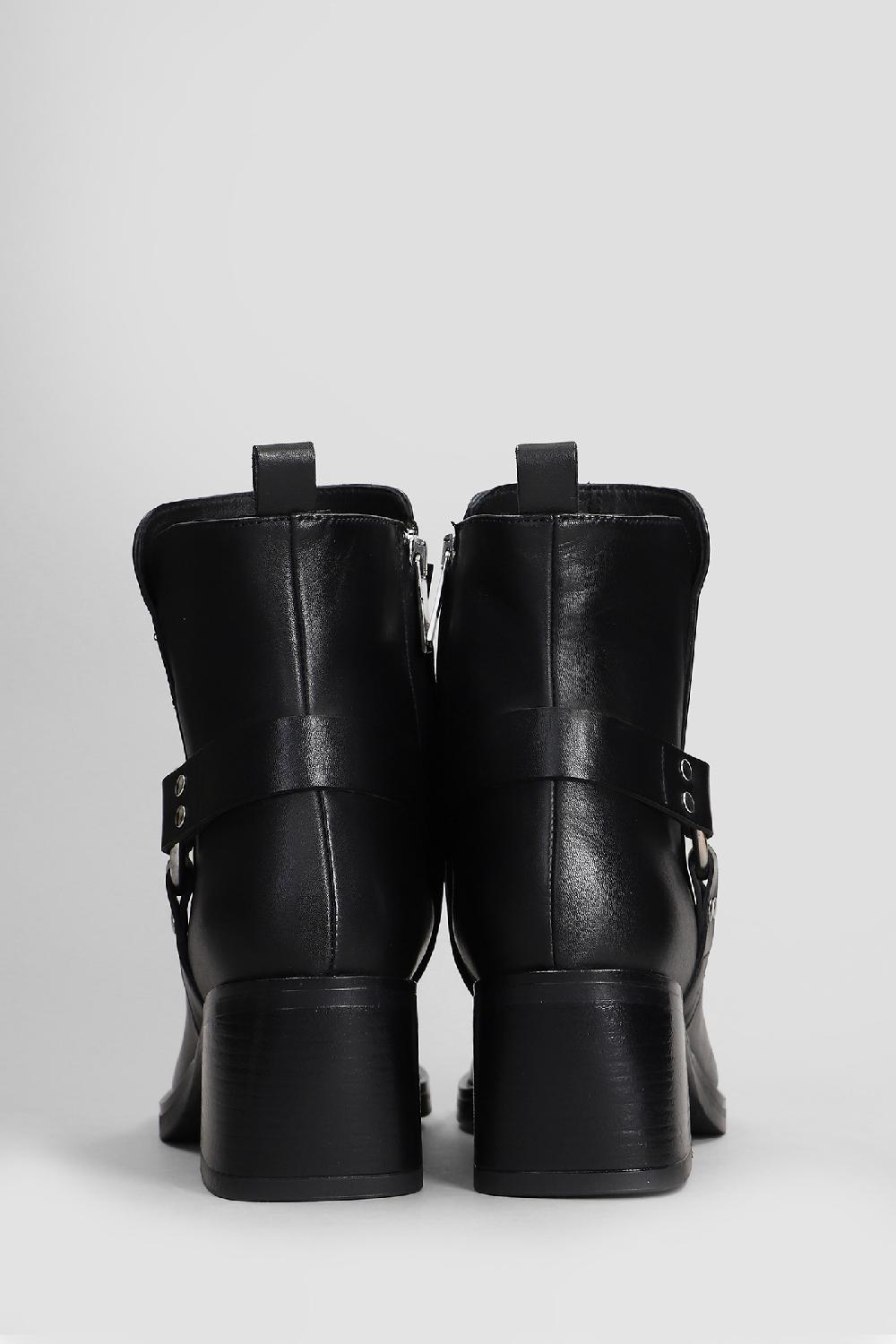 Deliberti Carmens Tronchetti Tacco Alto Holly Ring In Pelle Nera Cod. 409427 - Deliberti The Luxury Shopping