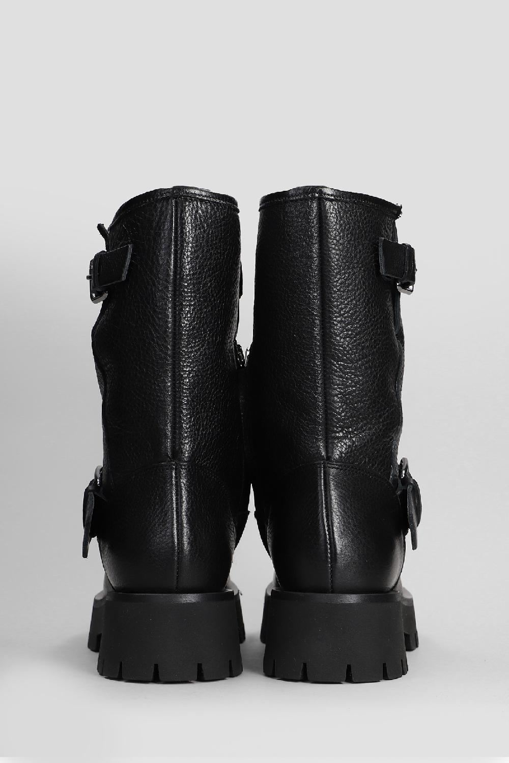 Deliberti Carmens Tronchetti Tacco Basso Kerry Buckle In Pelle Nera Cod. 409426 - Deliberti The Luxury Shopping