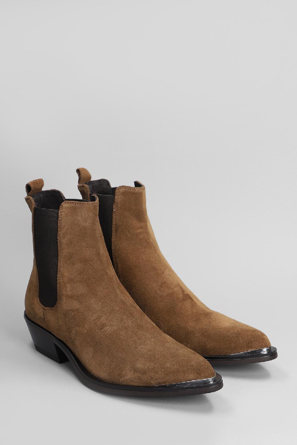 Deliberti Carmens Tronchetti Texani Kelly Beat C. In Camoscio Cuoio Naturale Cod. 405809 - Deliberti The Luxury Shopping