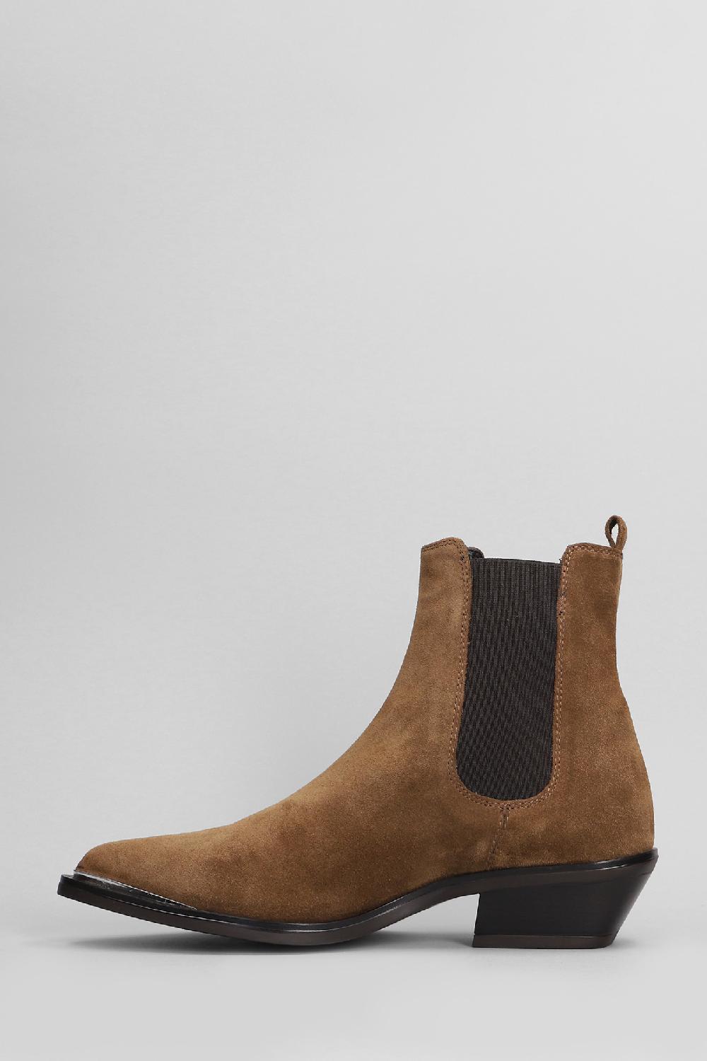 Deliberti Carmens Tronchetti Texani Kelly Beat C. In Camoscio Cuoio Naturale Cod. 405809 - Deliberti The Luxury Shopping