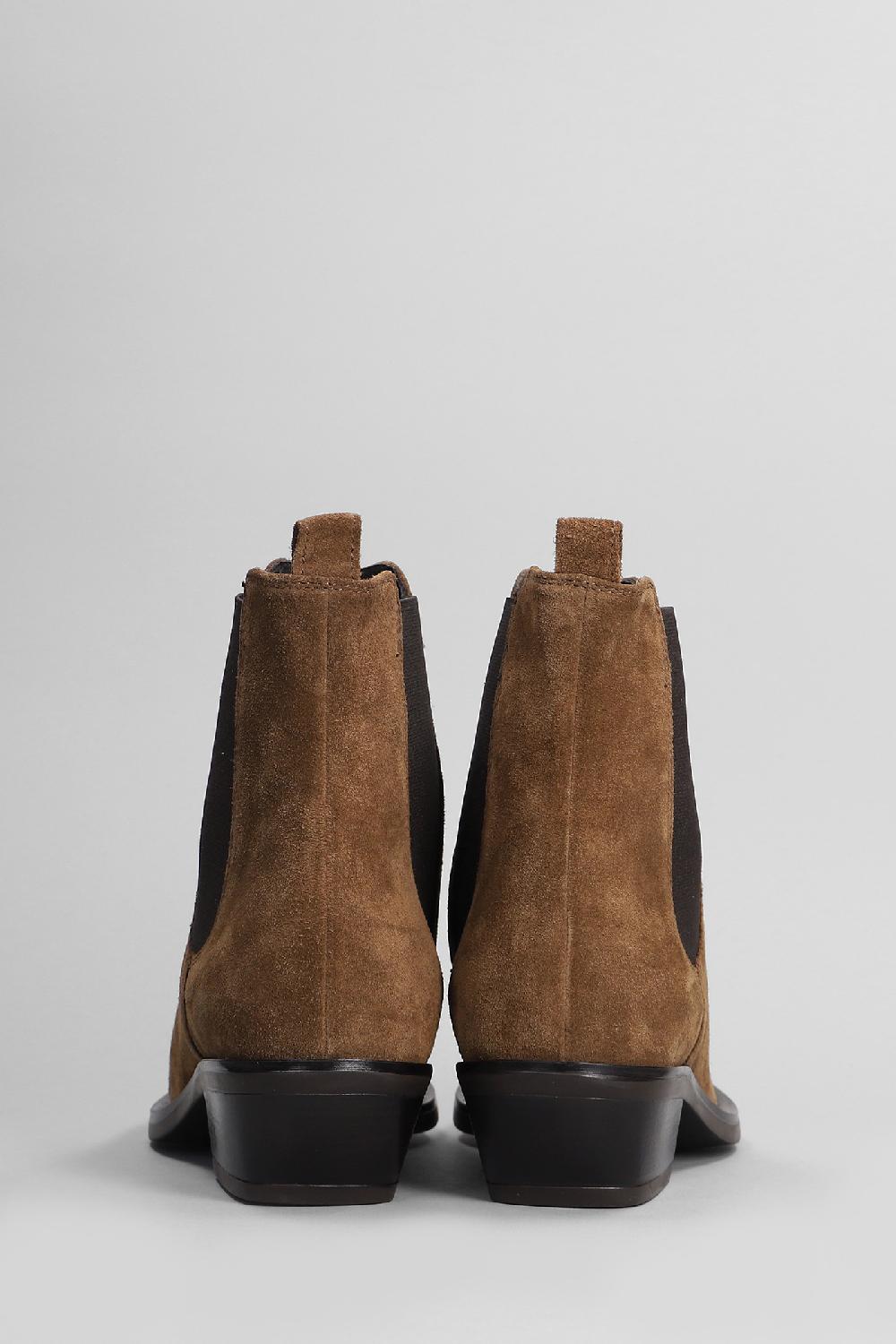 Deliberti Carmens Tronchetti Texani Kelly Beat C. In Camoscio Cuoio Naturale Cod. 405809 - Deliberti The Luxury Shopping