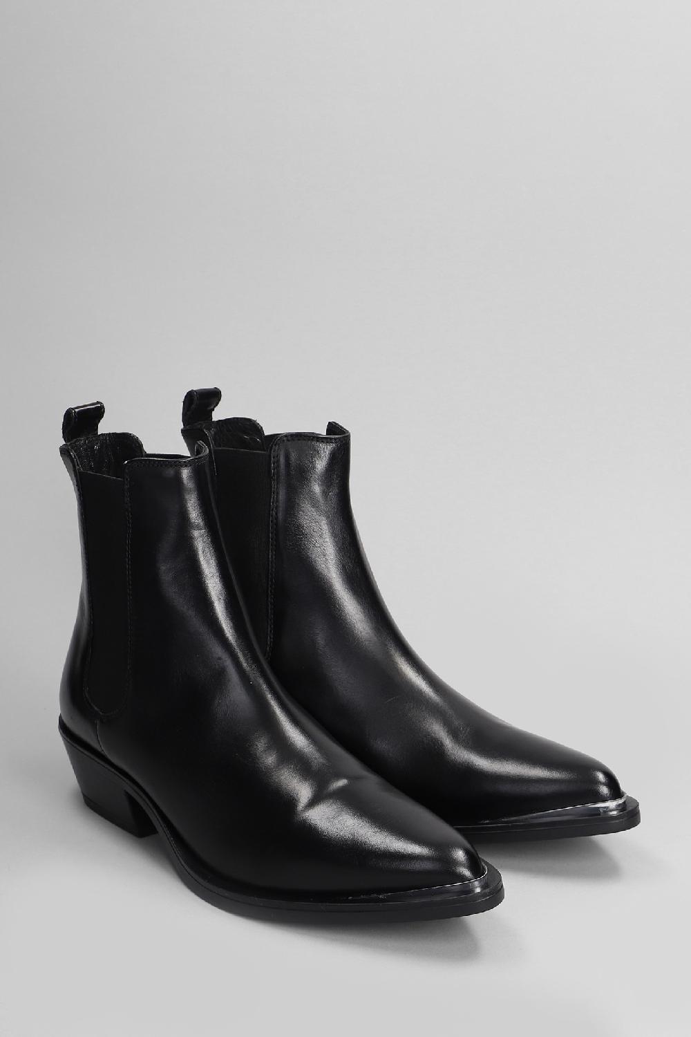 Deliberti Carmens Tronchetti Texani Kelly Beat C. In Pelle Nera Cod. 405808 - Deliberti The Luxury Shopping