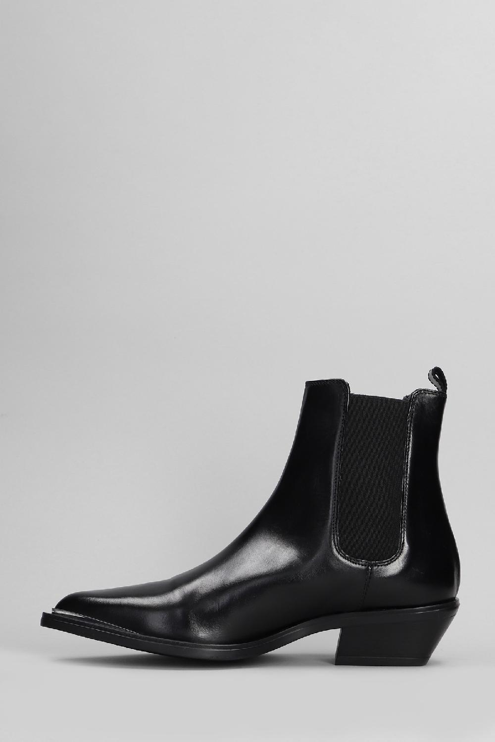 Deliberti Carmens Tronchetti Texani Kelly Beat C. In Pelle Nera Cod. 405808 - Deliberti The Luxury Shopping