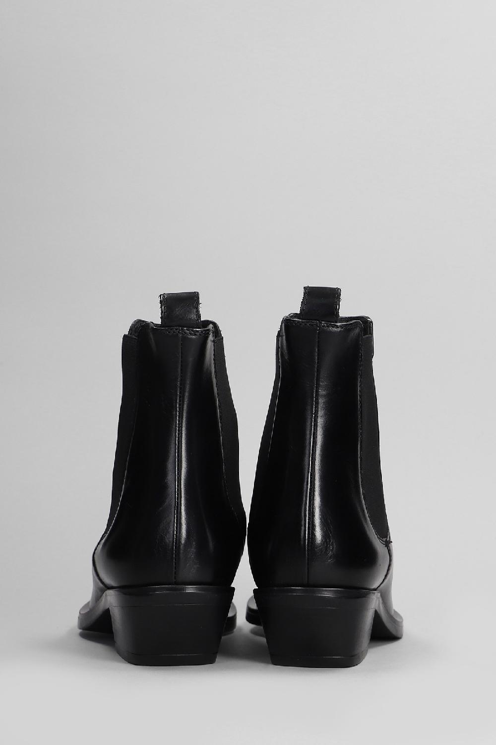 Deliberti Carmens Tronchetti Texani Kelly Beat C. In Pelle Nera Cod. 405808 - Deliberti The Luxury Shopping