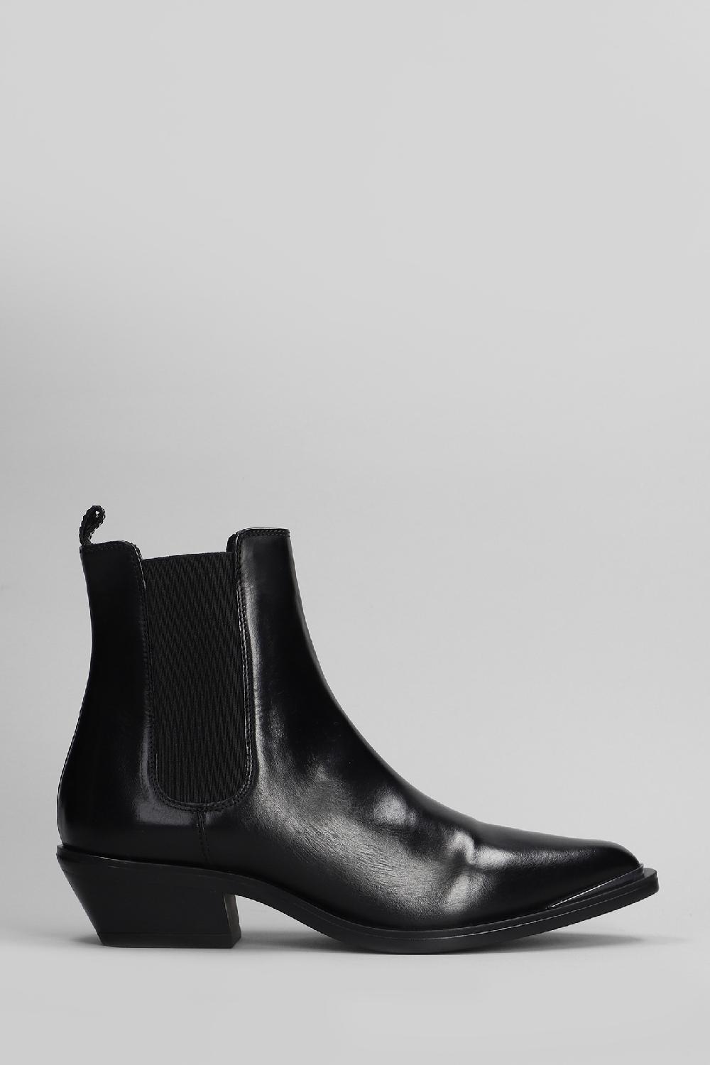 Deliberti Carmens Tronchetti texani kelly beat c. in pelle nera cod. 405808 - Deliberti The Luxury Shopping