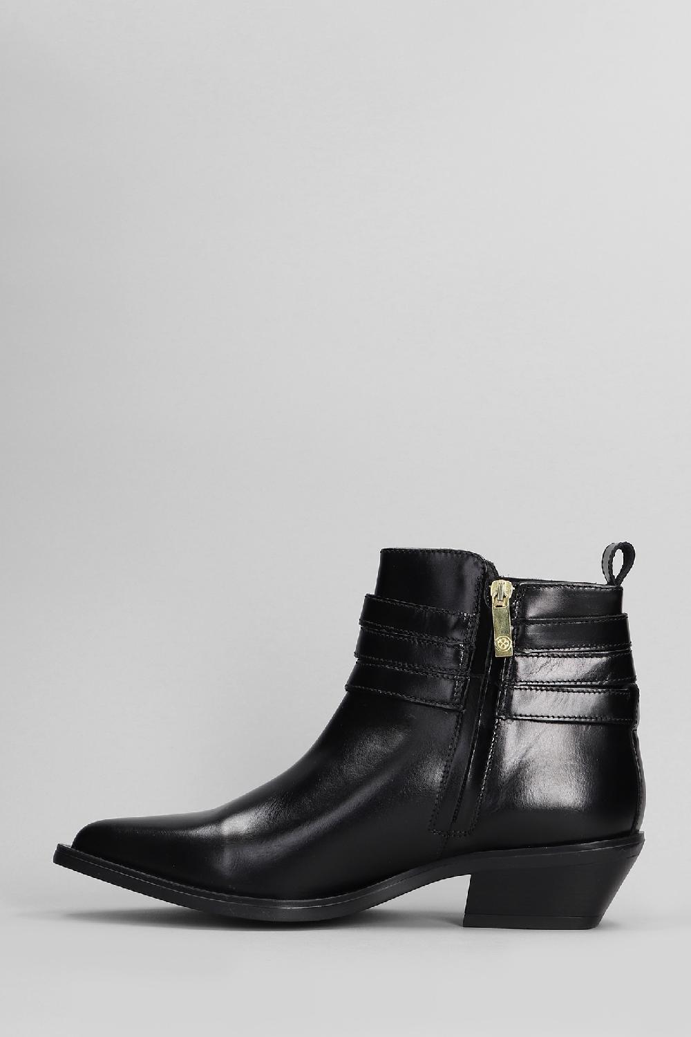 Deliberti Carmens Tronchetti Texani Kelly Wrap In Pelle Nera Cod. 405807 - Deliberti The Luxury Shopping
