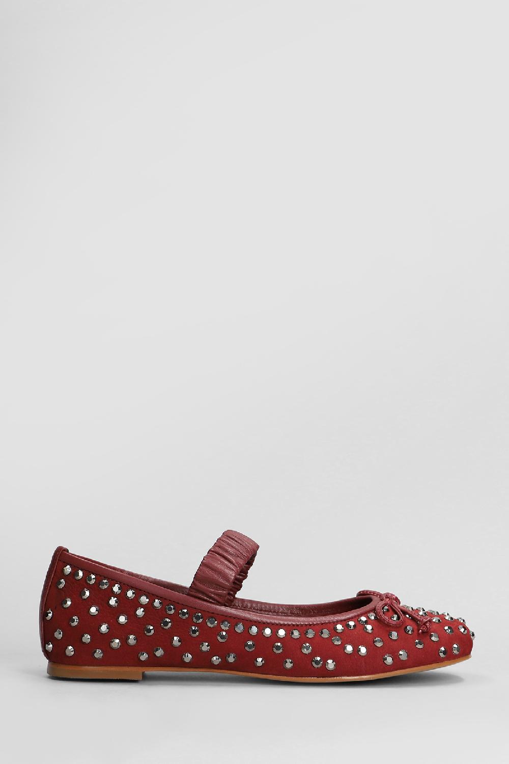 Deliberti Carrano Ballerine in nabuk bordeaux cod. 407021 - Deliberti The Luxury Shopping