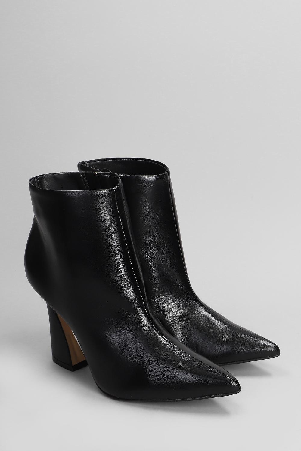 Deliberti Carrano Tronchetti Tacco Alto In Pelle Nera Cod. 407011 - Deliberti The Luxury Shopping