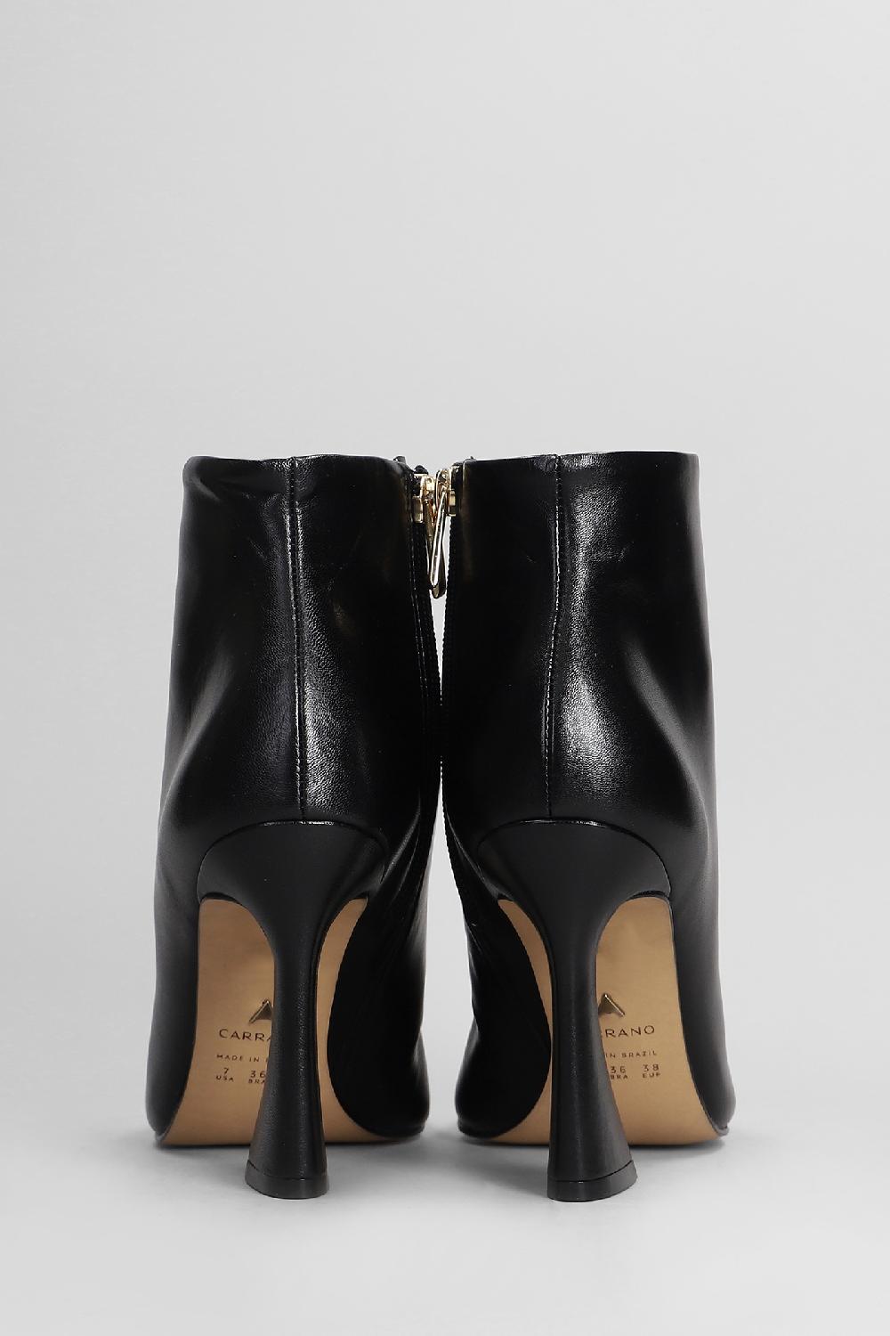Deliberti Carrano Tronchetti Tacco Alto In Pelle Nera Cod. 407011 - Deliberti The Luxury Shopping