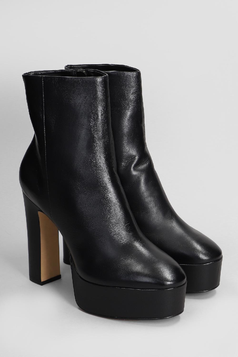 Deliberti Carrano Tronchetti Tacco Alto In Pelle Nera Cod. 407012 - Deliberti The Luxury Shopping