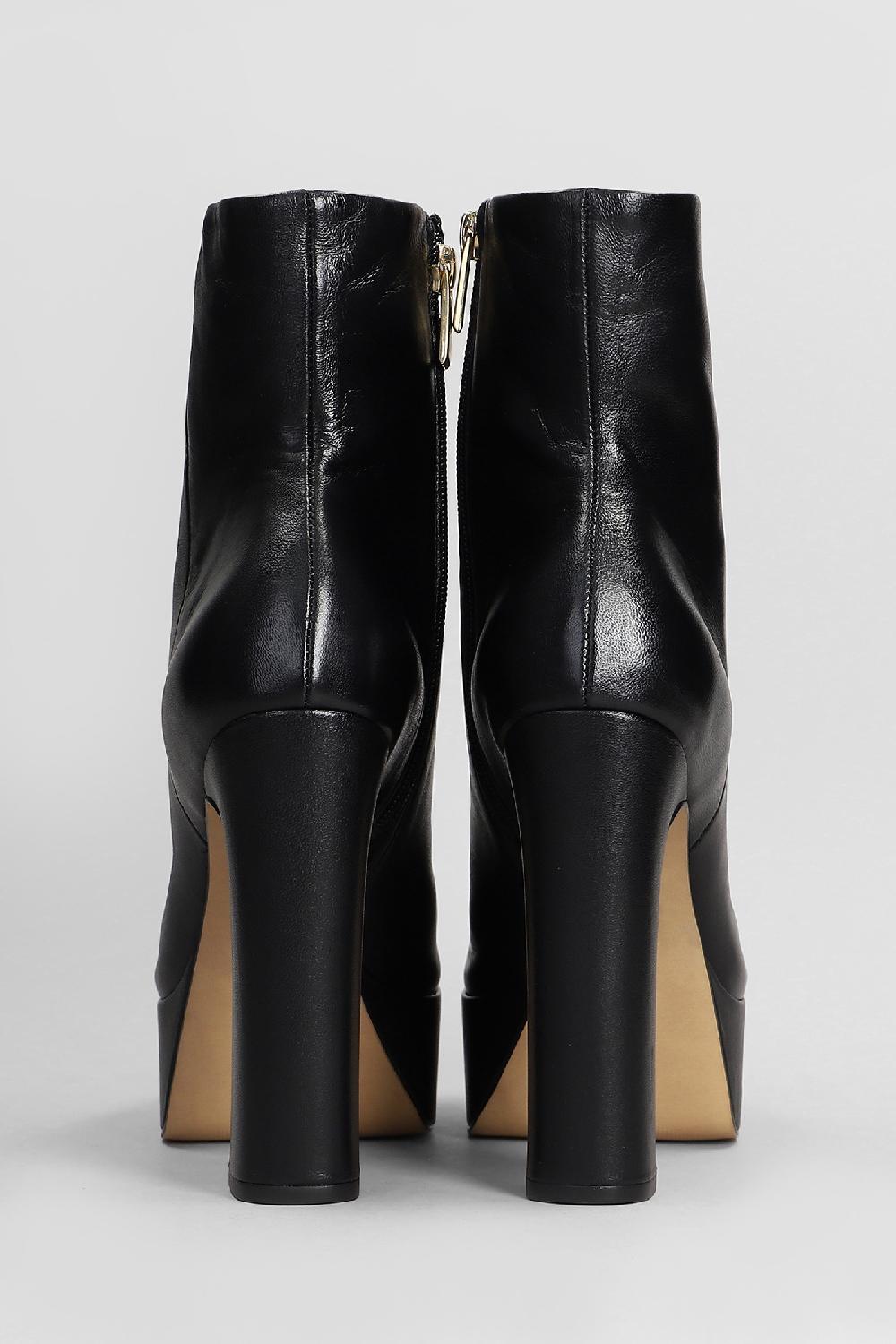 Deliberti Carrano Tronchetti Tacco Alto In Pelle Nera Cod. 407012 - Deliberti The Luxury Shopping