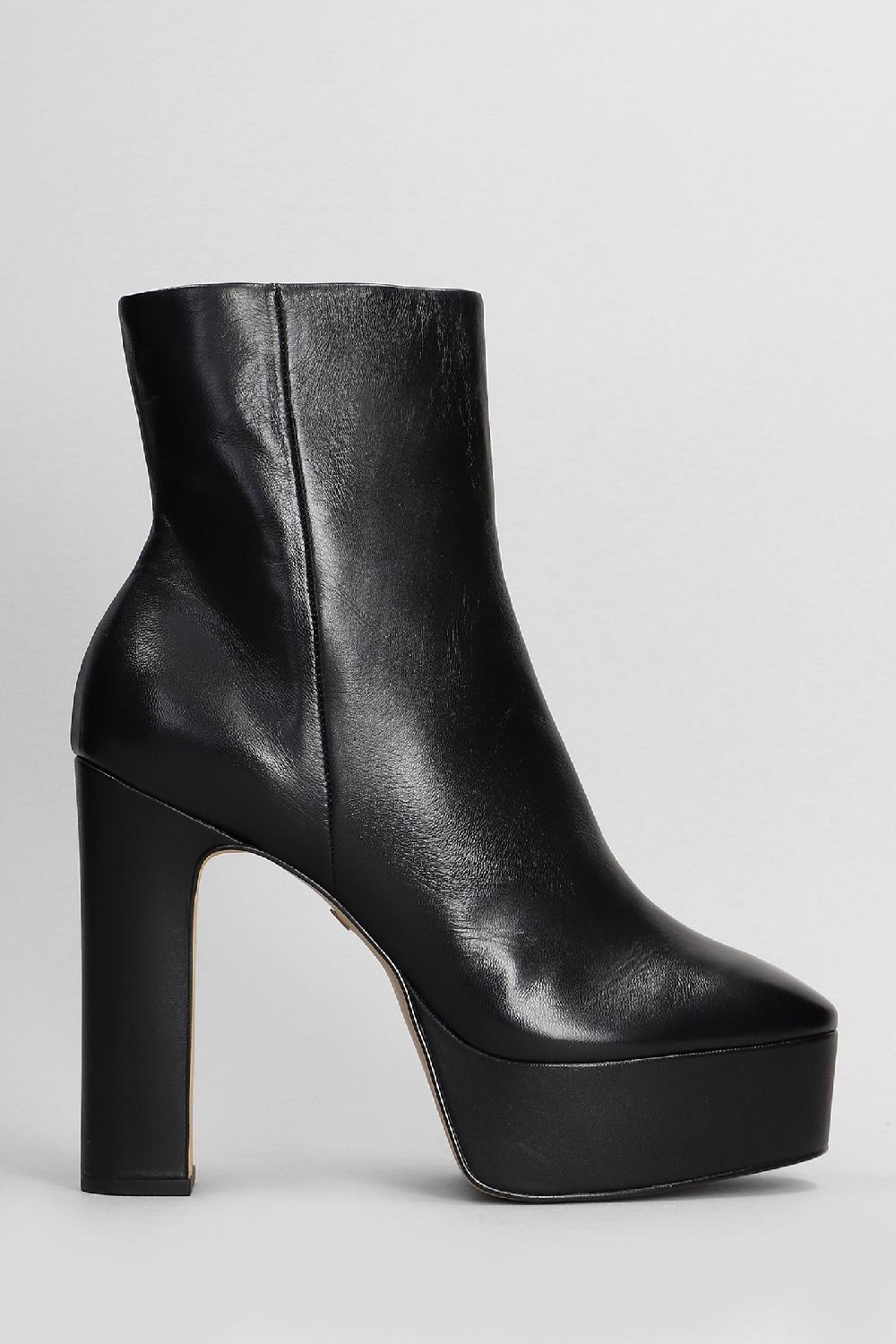 Deliberti Carrano Tronchetti tacco alto in pelle nera cod. 407012 - Deliberti The Luxury Shopping